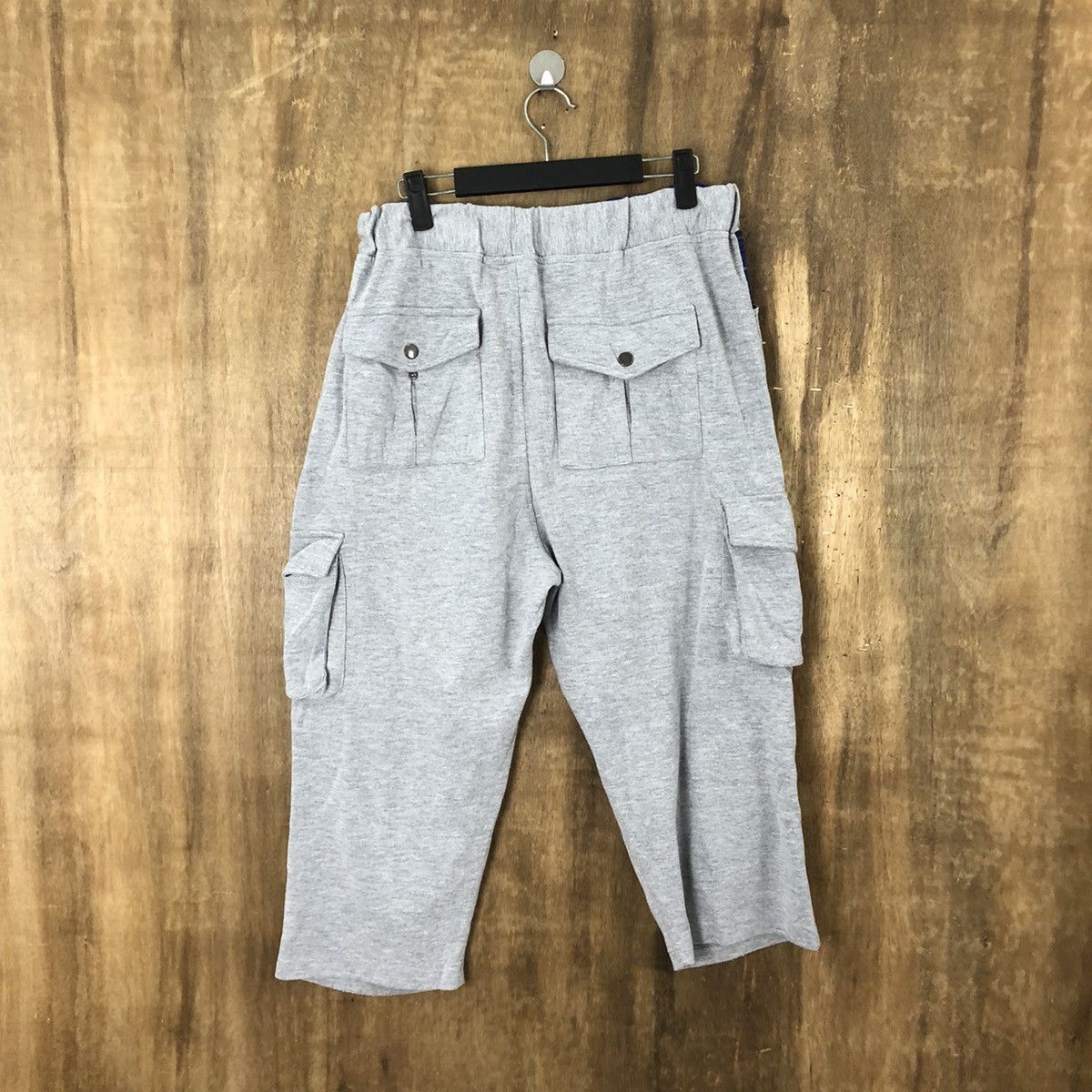 Japanese Brand Halman Grey Cropped Cargo Multipocket pants #6185 Size US 27 - 8 Thumbnail