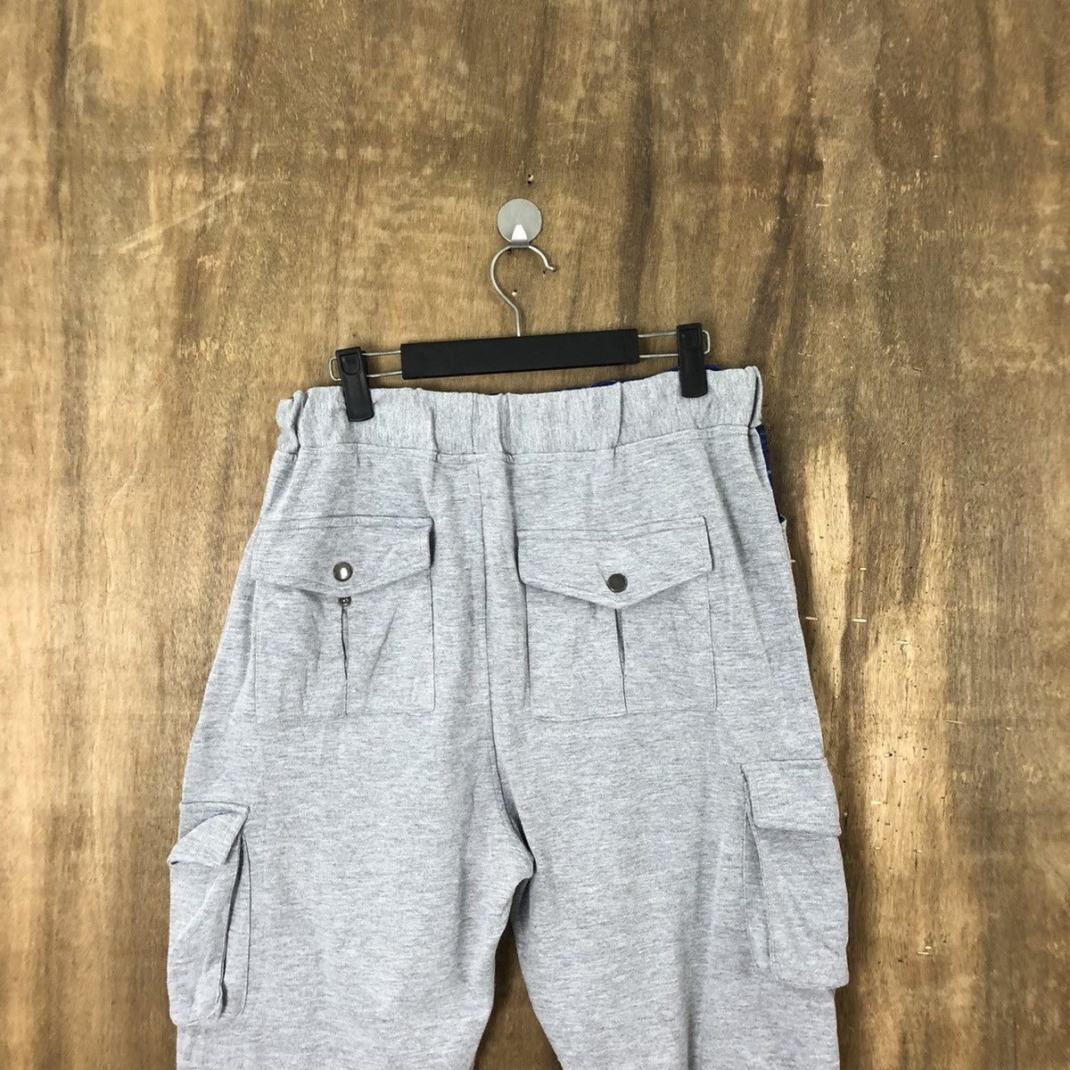 Japanese Brand Halman Grey Cropped Cargo Multipocket pants #6185 Size US 27 - 9 Thumbnail