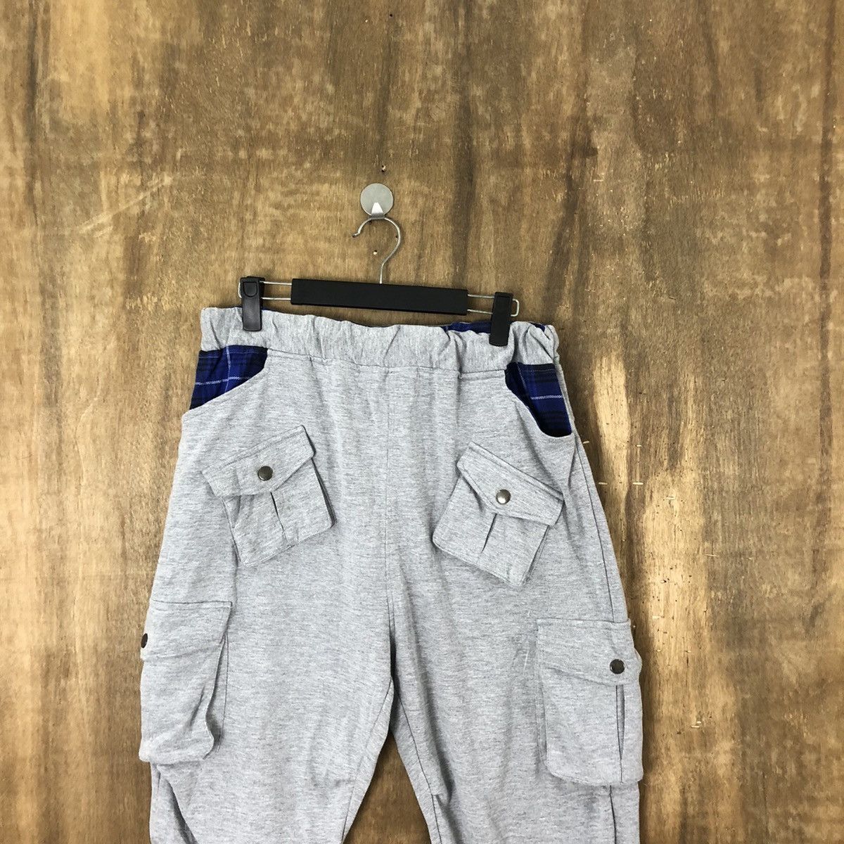 Japanese Brand Halman Grey Cropped Cargo Multipocket pants #6185 Size US 27 - 2 Thumbnail