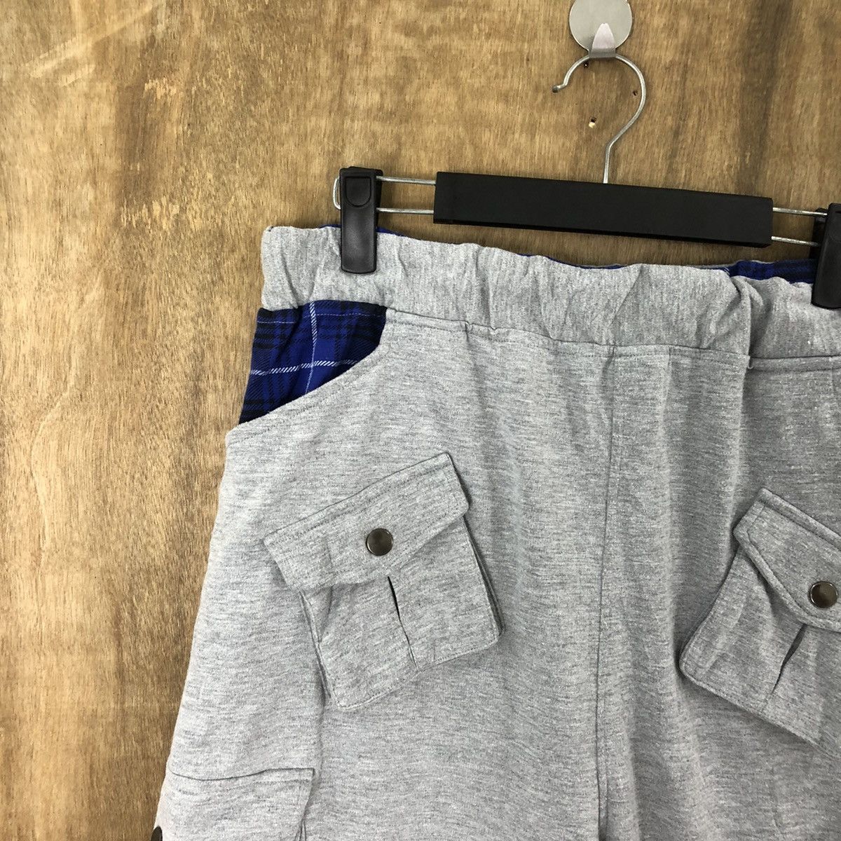 Japanese Brand Halman Grey Cropped Cargo Multipocket pants #6185 Size US 27 - 4 Thumbnail