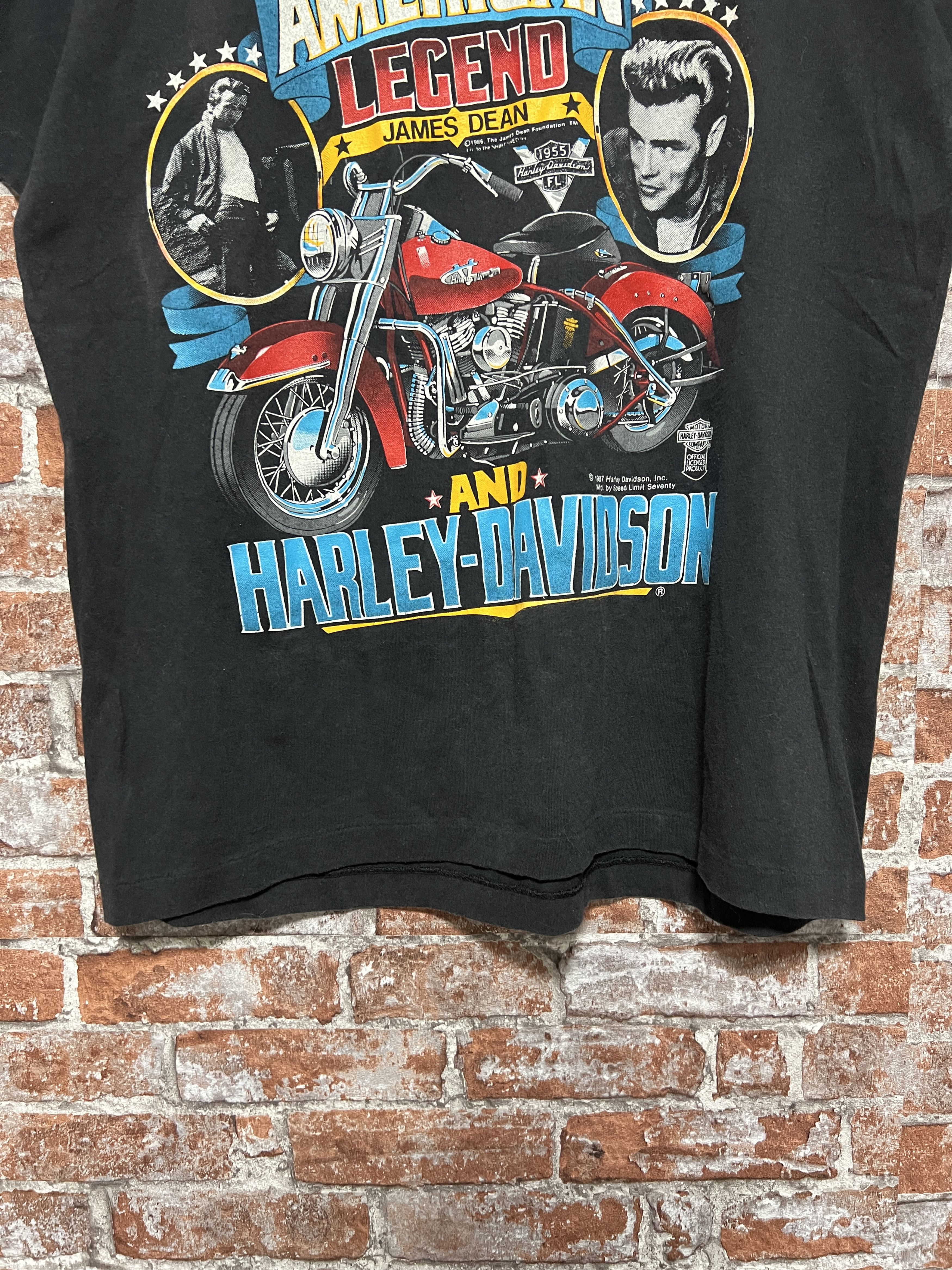 Harley Davidson Harley Davidson 1987 American Legend James Dean Vintage Tee Size US L / EU 52-54 / 3 - 8 Thumbnail