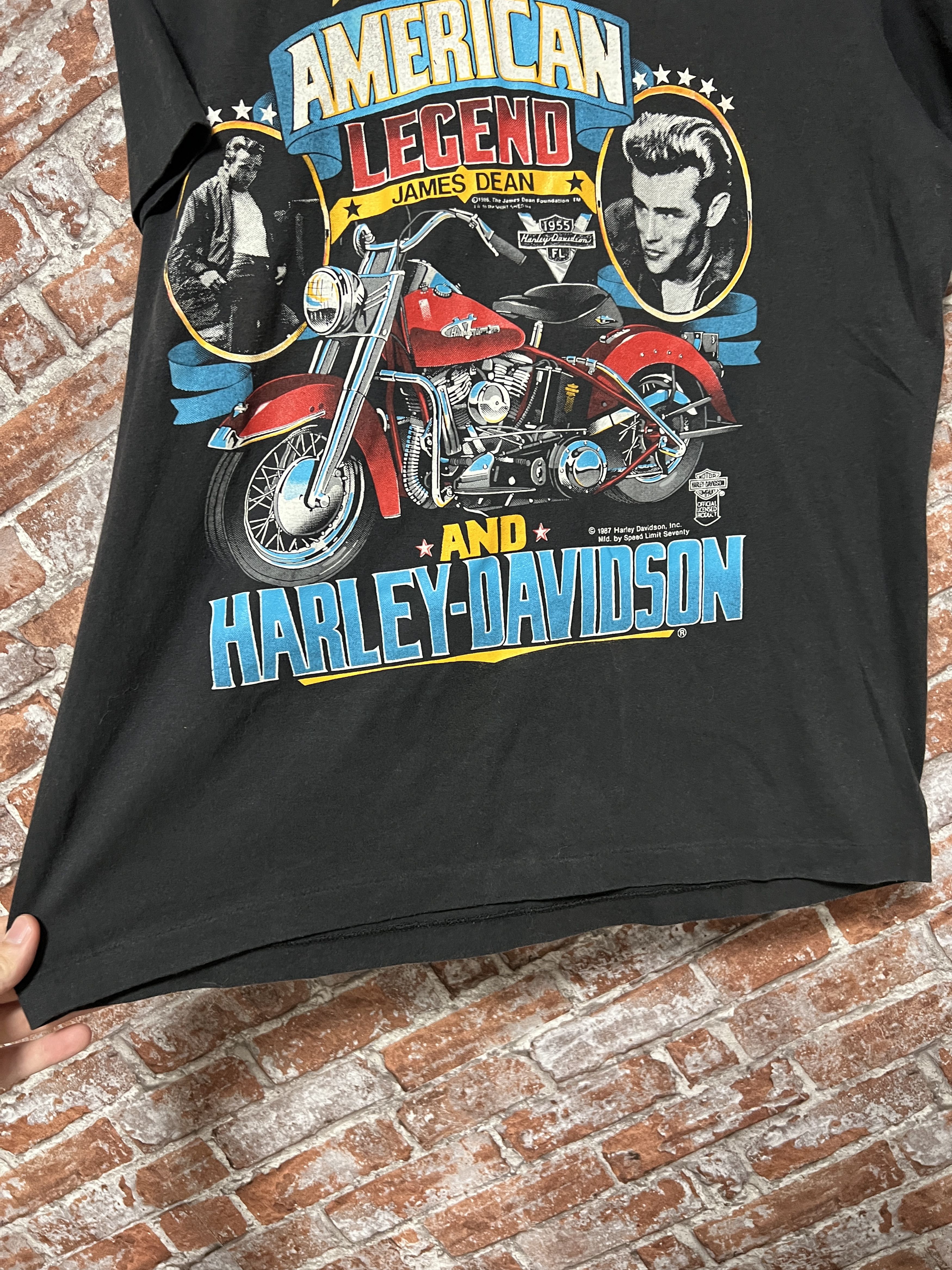 Harley Davidson Harley Davidson 1987 American Legend James Dean Vintage Tee Size US L / EU 52-54 / 3 - 12 Thumbnail