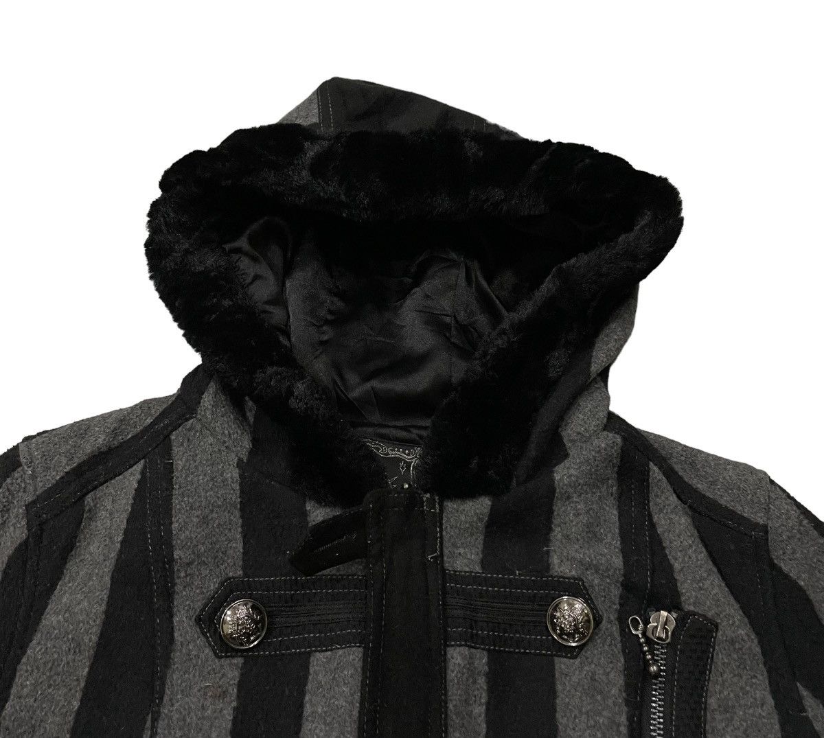 Le Grande Bleu (L.G.B.) Vintage Algonquins Seditionaries Gothic Punk Long Jacket Size S / US 4 / IT 40 - 10 Thumbnail