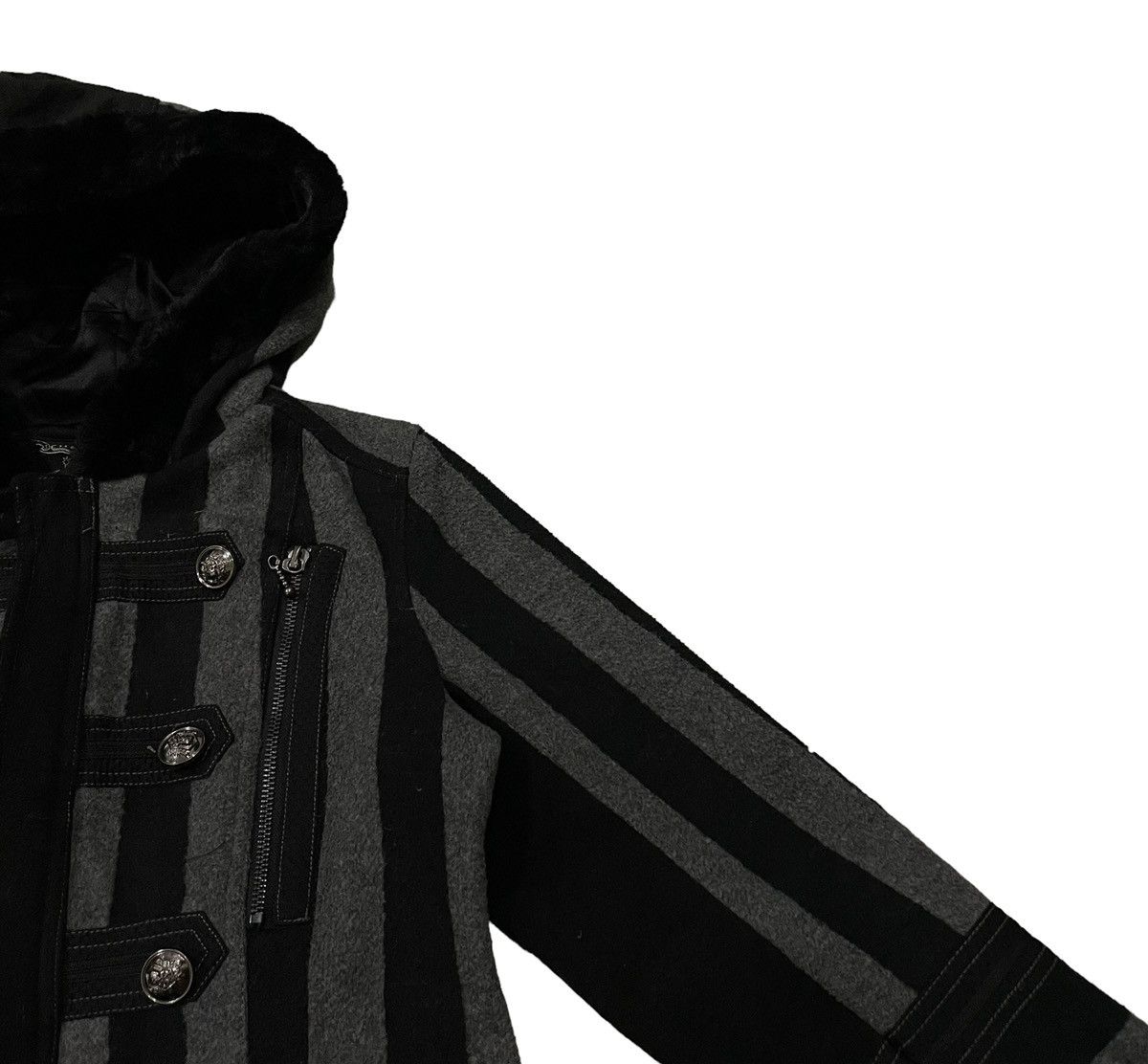 Le Grande Bleu (L.G.B.) Vintage Algonquins Seditionaries Gothic Punk Long Jacket Size S / US 4 / IT 40 - 2 Thumbnail