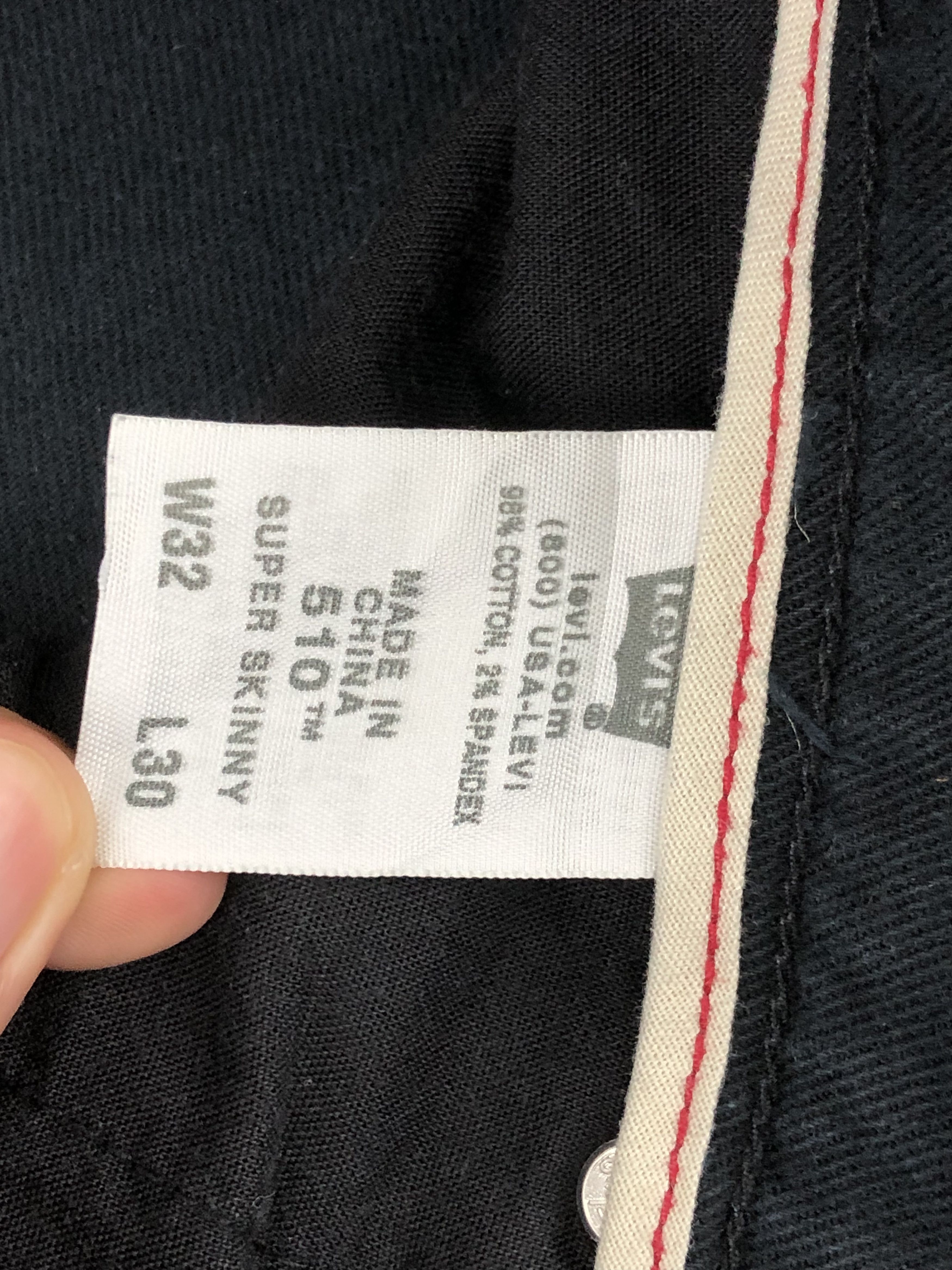 Levi's × Vintage Vintage Levis 510 Faded Black Skinny Jeans DP1480 Size US 32 / EU 48 - 8 Thumbnail