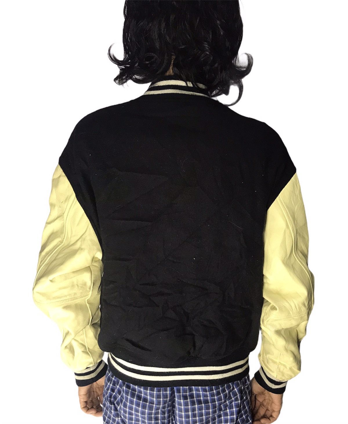 Vintage Vintage neo blood varsity leather sleeve jacket button up Size US M / EU 48-50 / 2 - 4 Thumbnail