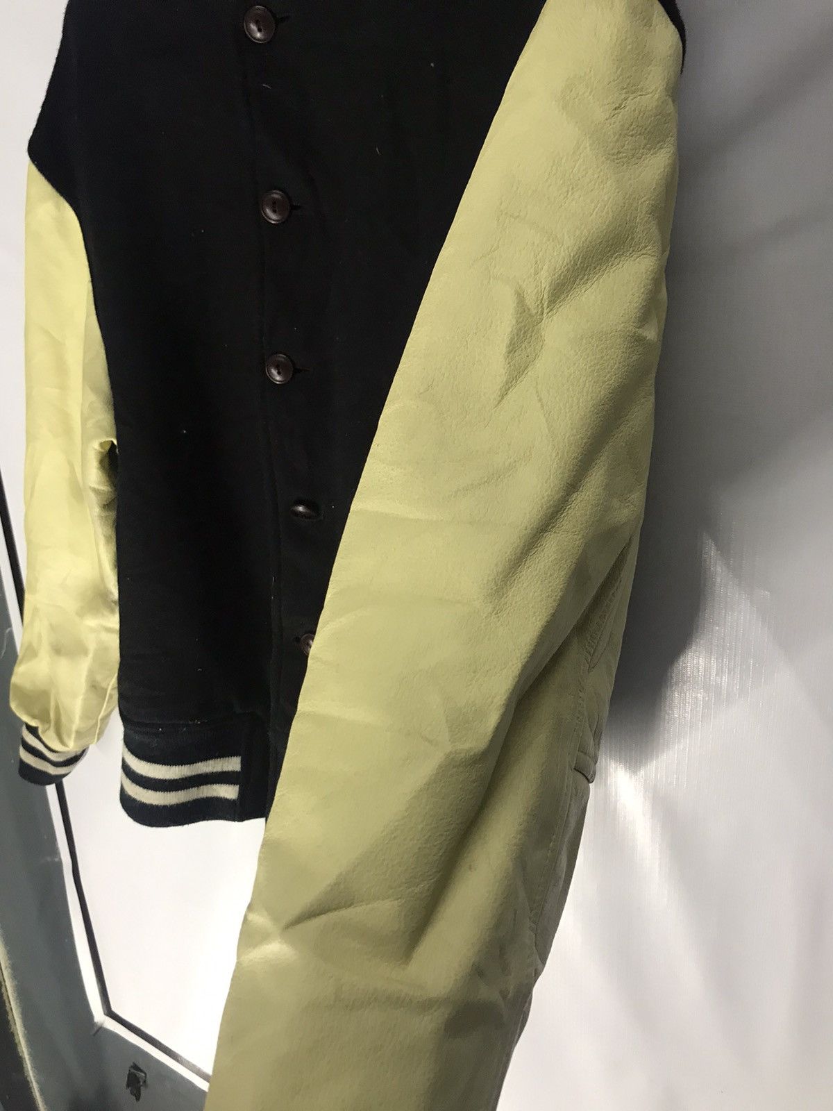 Vintage Vintage neo blood varsity leather sleeve jacket button up Size US M / EU 48-50 / 2 - 7 Thumbnail