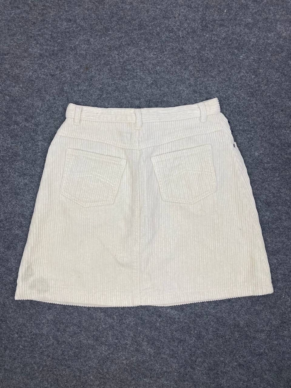 image of Vintage Burberrys Of London Corduroy Mini Skirt in White, Women's (Size 26)