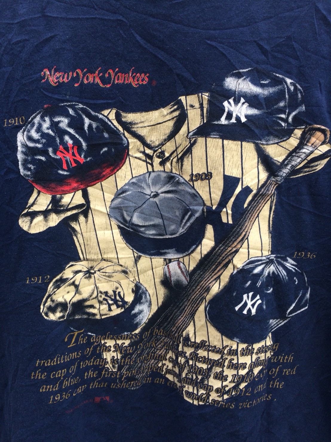 MLB × New York Yankees × Vintage Vintage 90s New York Yankees T-shirt Size US XL / EU 56 / 4 - 2 Thumbnail