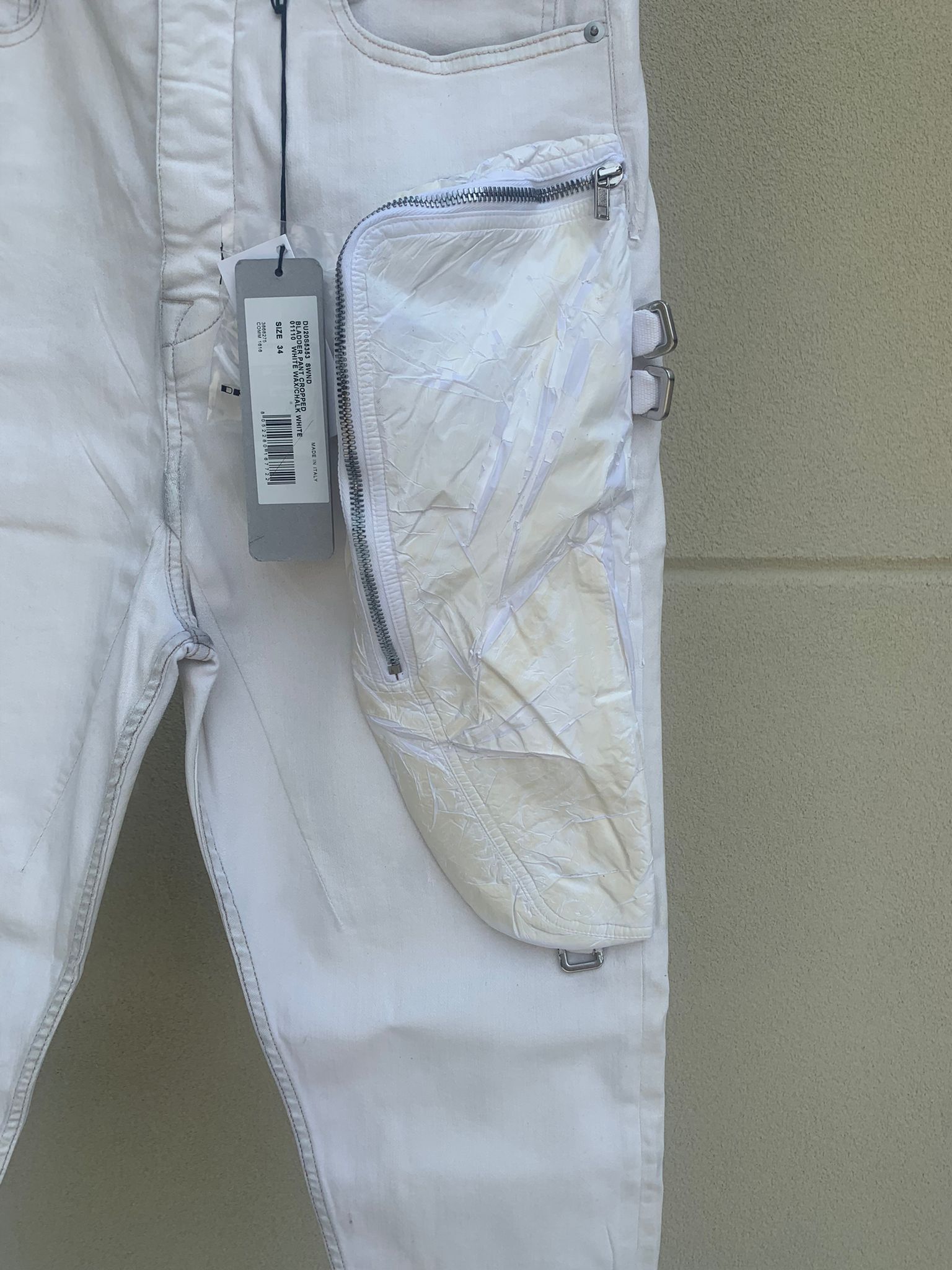 Rick Owens Drkshdw Bladder Cropped Denim in Chalk White Size US 34 / EU 50 - 3 Thumbnail