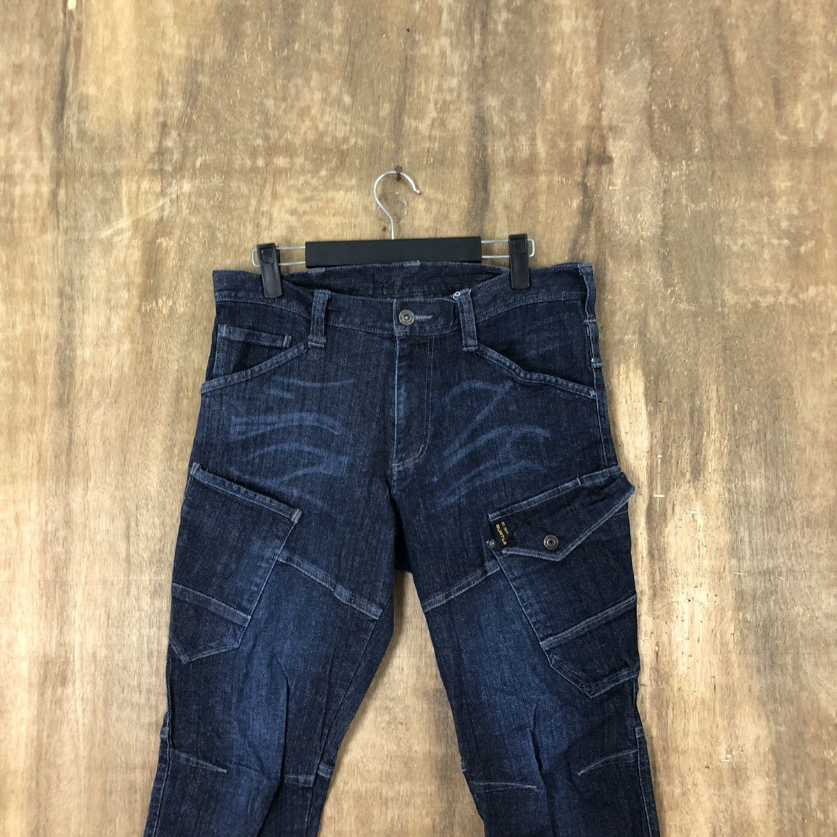 Japanese Brand DLL Burtle Dark Blue multipocket tactical cargo pants #110 Size US 30 / EU 46 - 2 Thumbnail