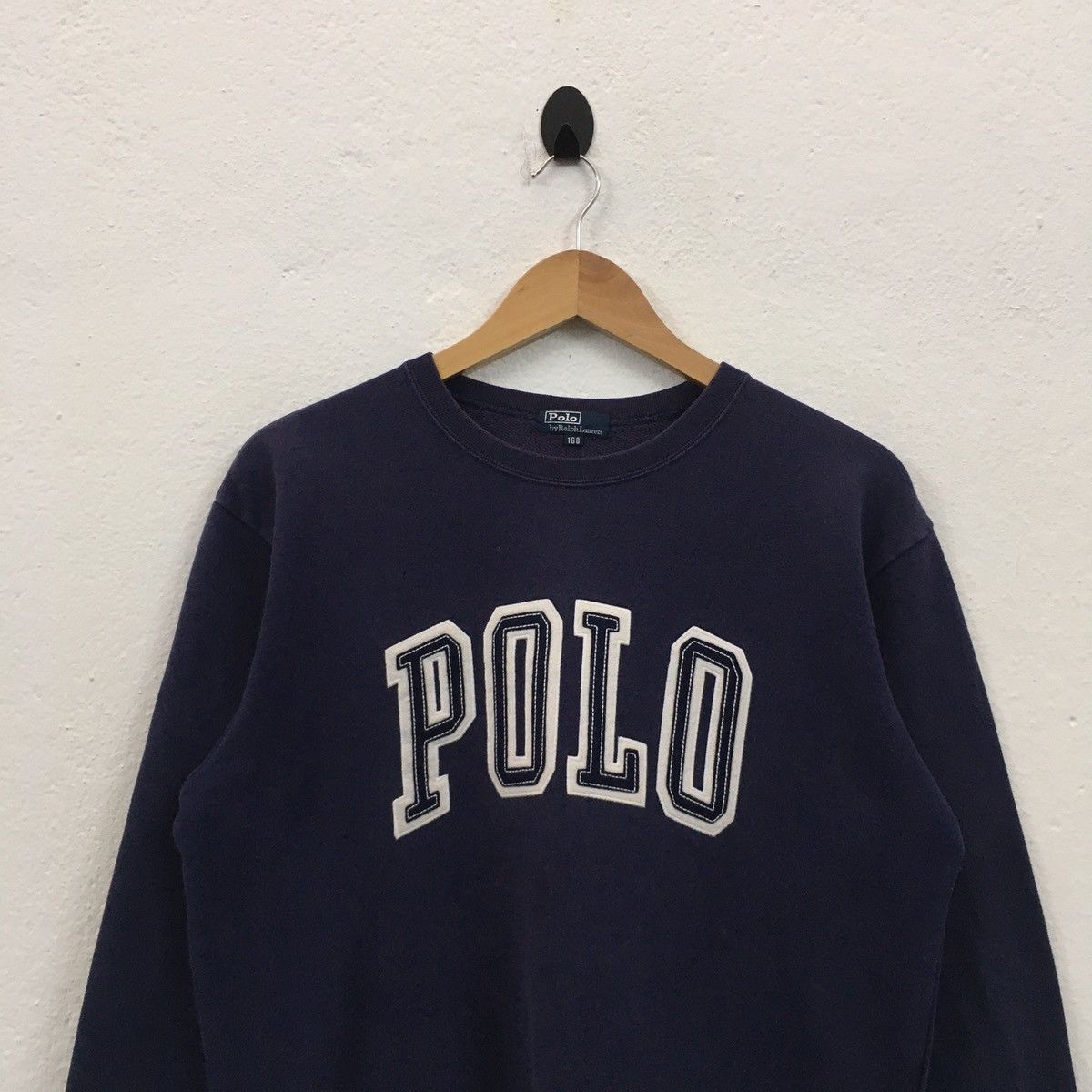 Polo Ralph Lauren × Vintage Vintage Polo Ralph Lauren Big Spellout Embroidery Sweatshir Size US M / EU 48-50 / 2 - 2 Thumbnail