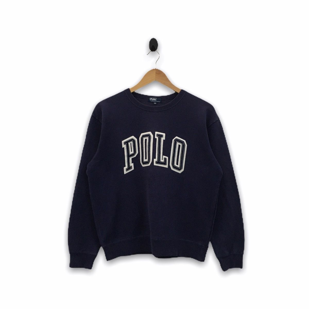 Polo Ralph Lauren × Vintage Vintage Polo Ralph Lauren Big Spellout Embroidery Sweatshir Size US M / EU 48-50 / 2 - 1 Thumbnail