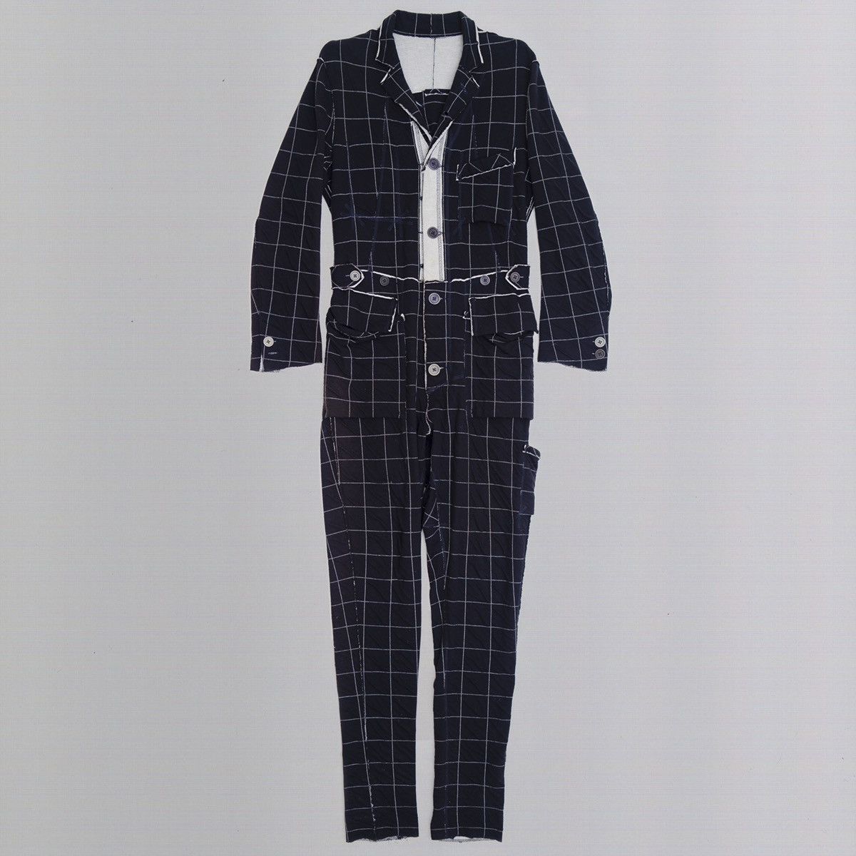 Takahiromiyashita The Soloist. Grid Pyjama Jumpsuit Size US S / EU 44-46 / 1 - 1 Thumbnail