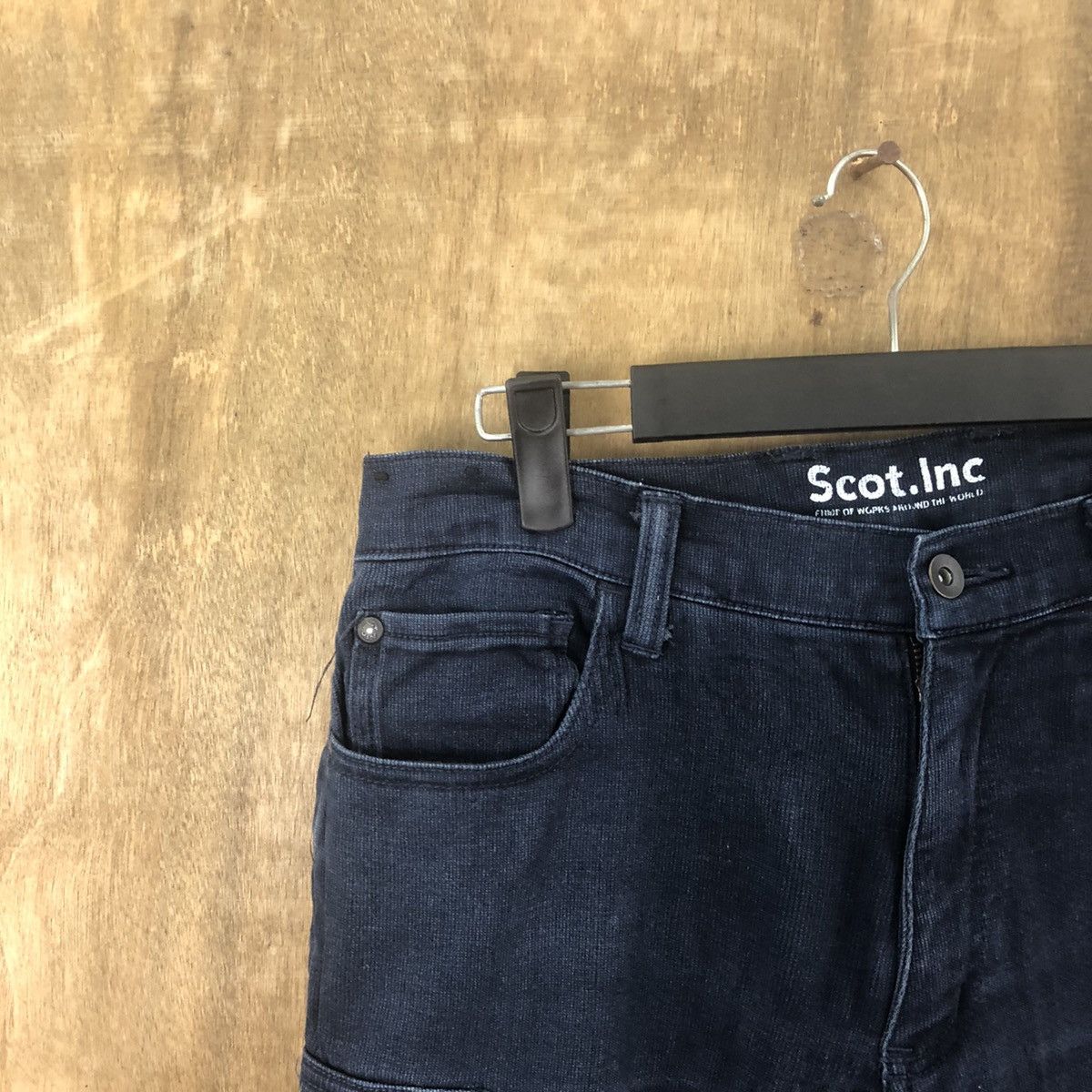 Japanese Brand Scott inc Dark blue multipocket cargo pants #6285 Size US 28 / EU 44 - 4 Thumbnail