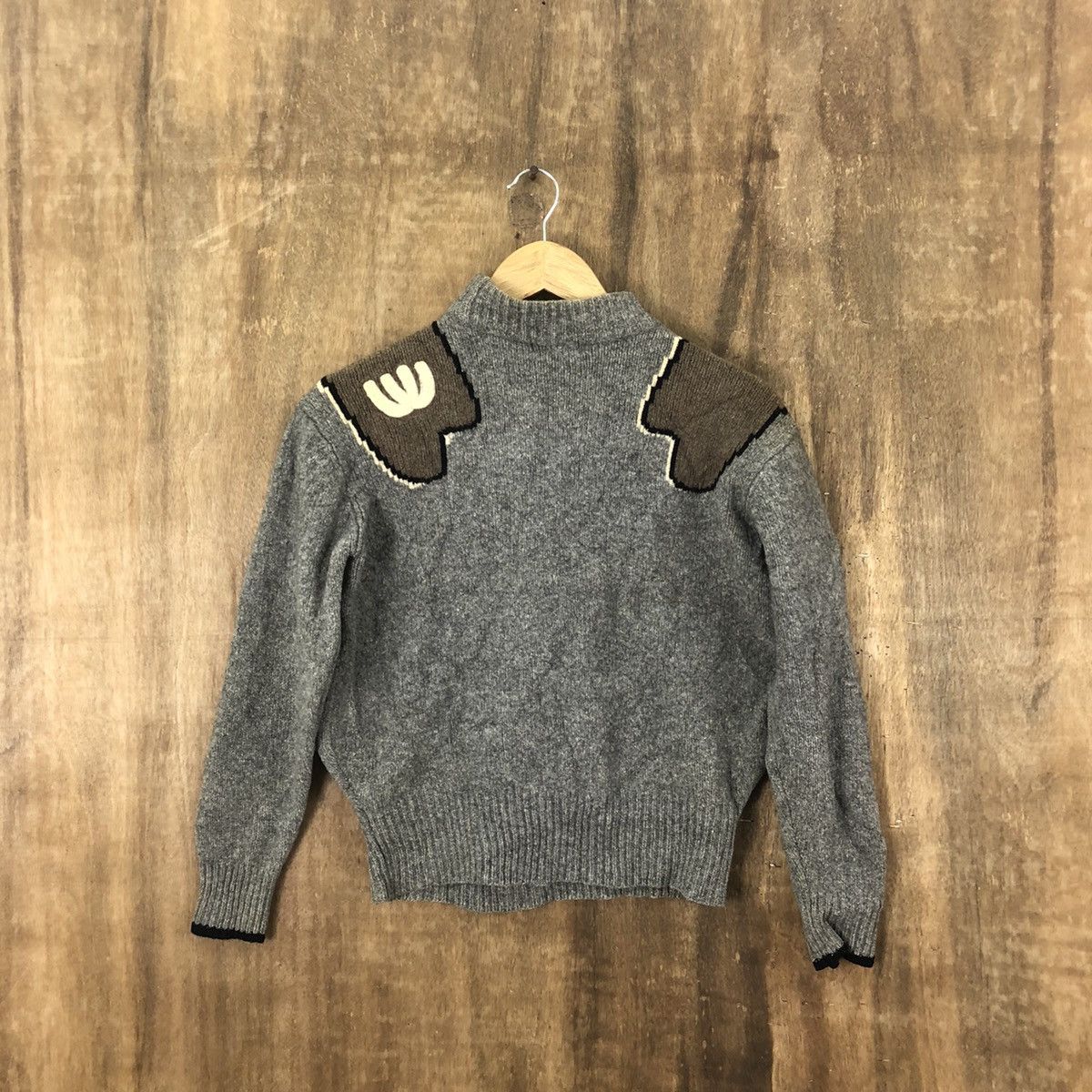 M.U. Sports Grey Cardigan Knitwear vintage #6230