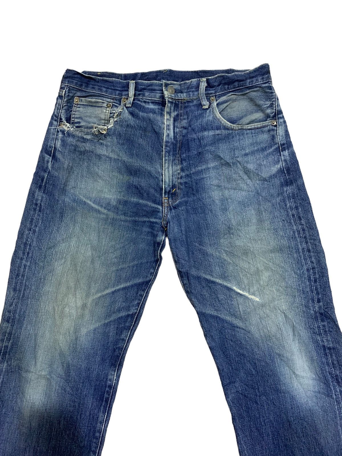 Levi's × Levi's Vintage Clothing × Vintage Levis Selvedge 502 Regular Taper Big E ButtonFly Jeans Size US 36 / EU 52 - 3 Thumbnail