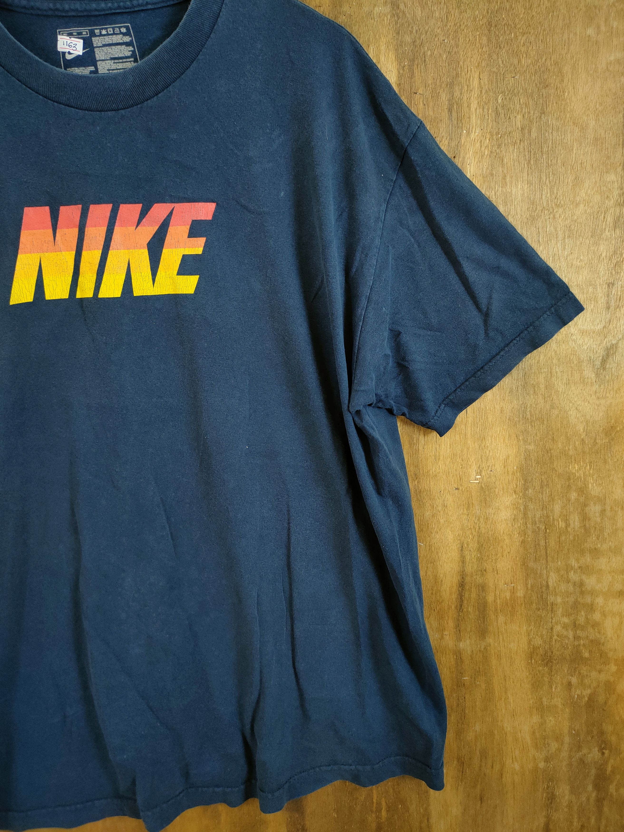 Nike DLL Nike blue black tee tshirt #1163 Size US XL / EU 56 / 4 - 3 Thumbnail