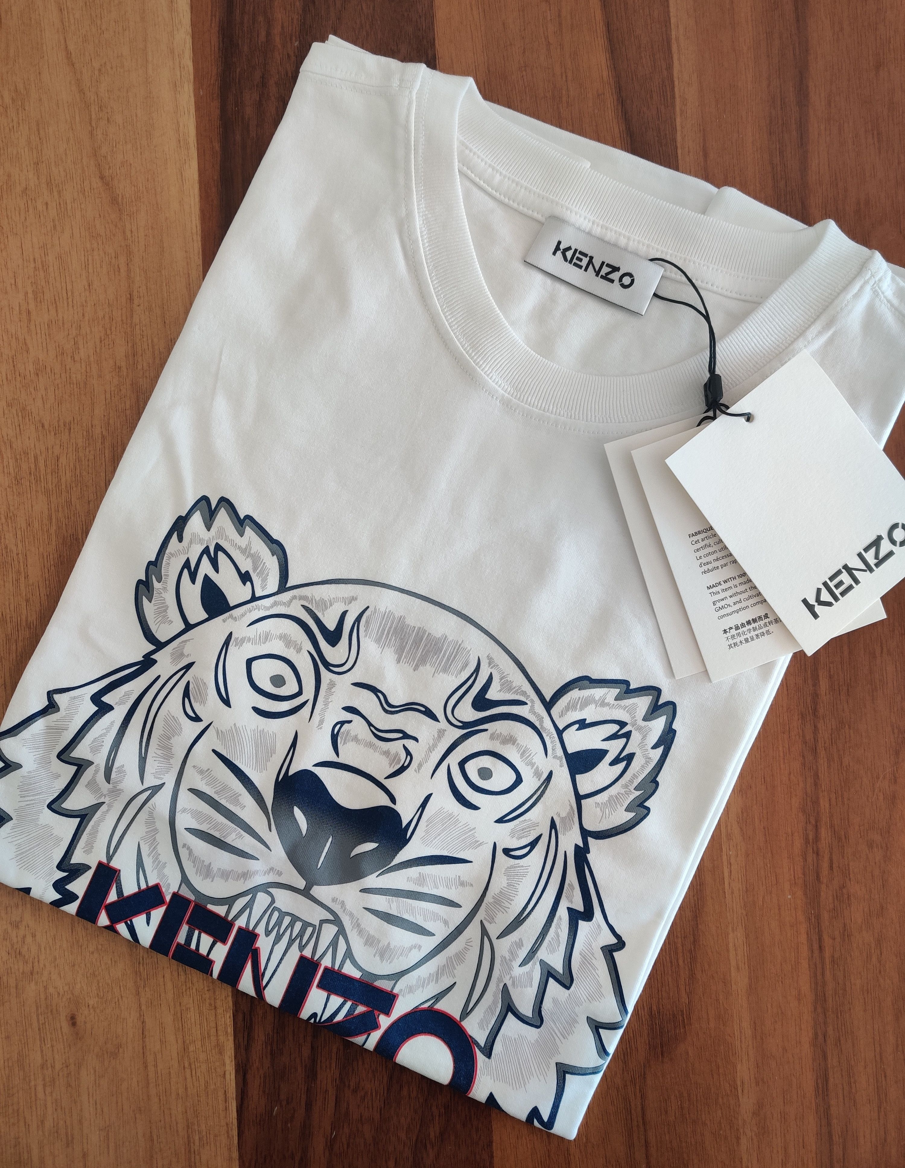 Tシャツ・カットソー KENZO Men T Shirts FF55TS5474SG 02 White Kenzo KENZO Men T-Shirts FF55TS5474SG 02 WHITE | Grailed