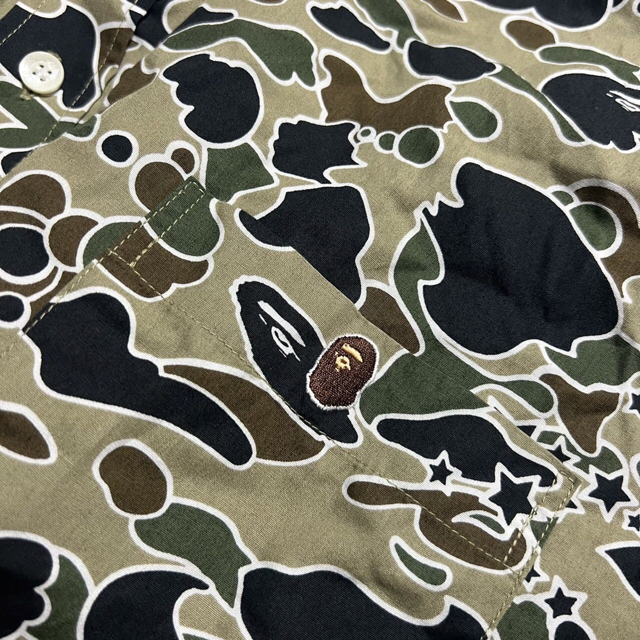Bape BAPE psyche camo long sleeve shirts Size US XL / EU 56 / 4 - 2 Thumbnail