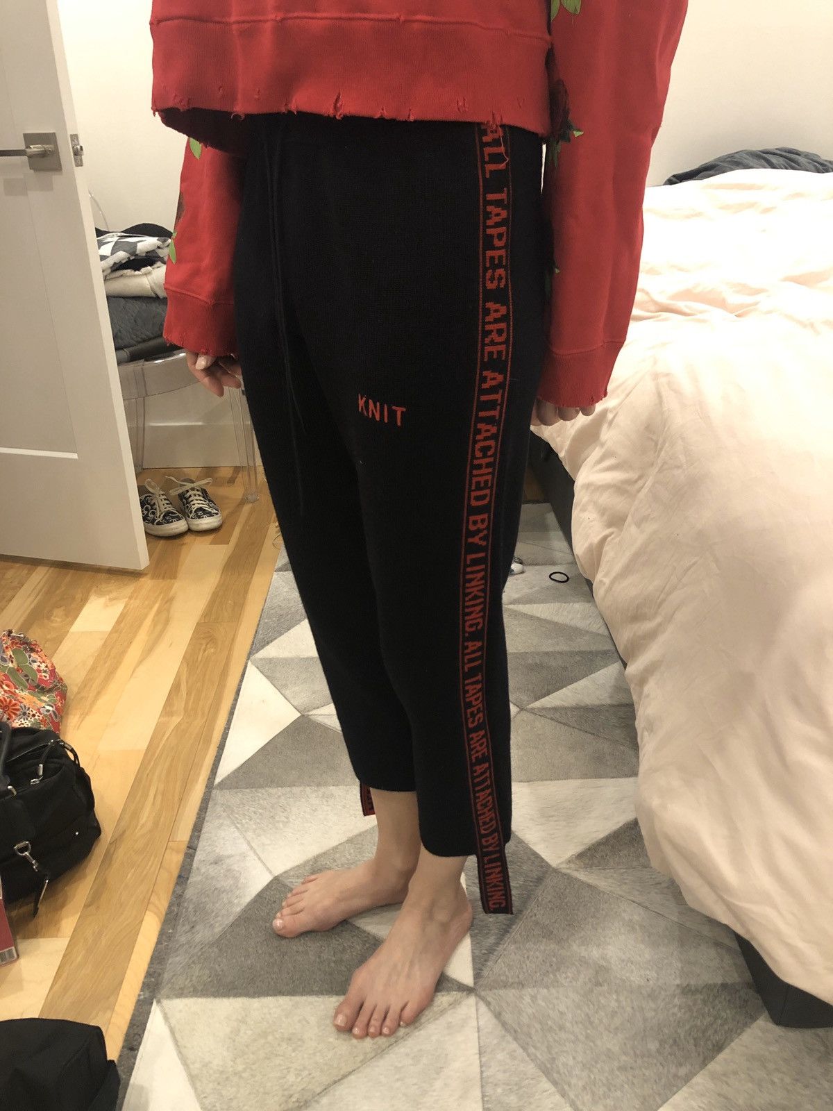 Doublet Doublet Jacquard Tape “Knit” Cropped Pants Size US 30 / EU 46 - 10 Thumbnail