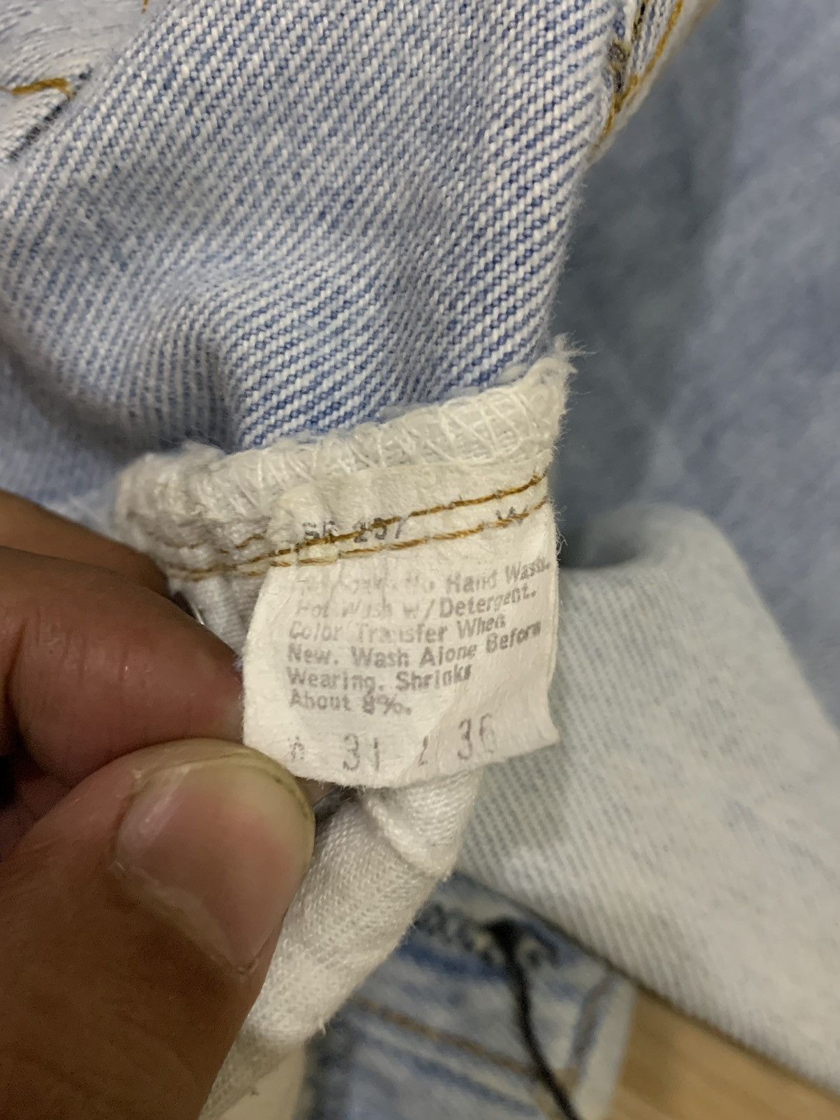 Levi's × Levi's Vintage Clothing True Vintage Selvedge Rindem Levis 501 ButtonFly No 6 Jeans Size US 30 / EU 46 - 10 Thumbnail