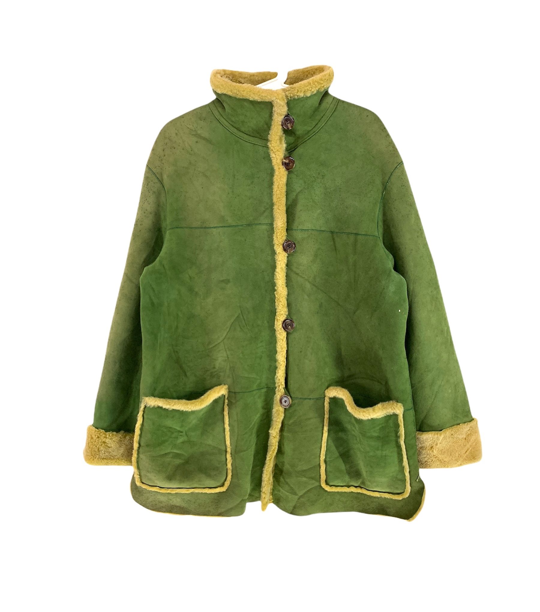 Designer × Genuine Leather Rosenberg Lenhart suede leather real fur shearling coat Size US M / EU 48-50 / 2 - 2 Thumbnail