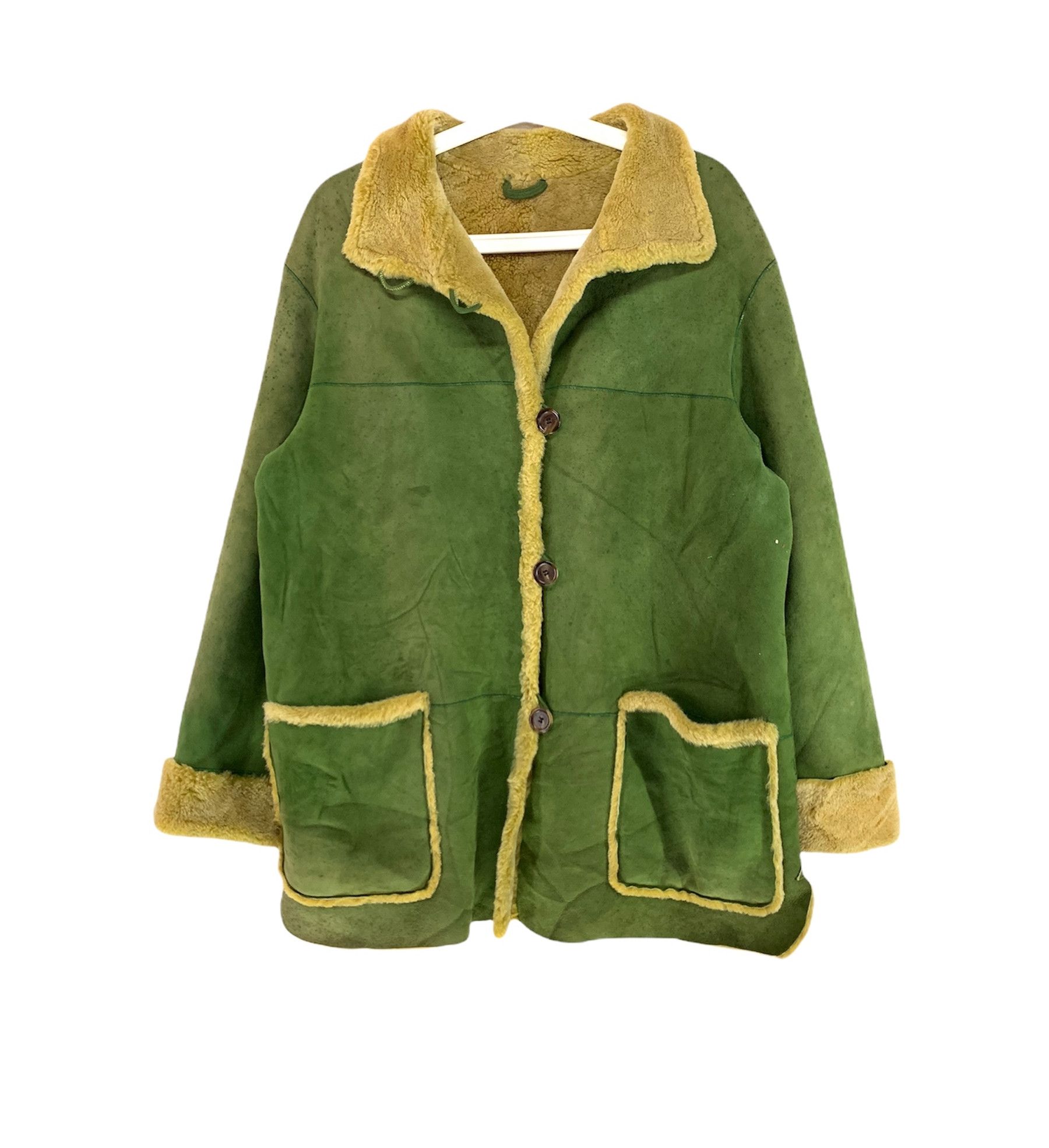 Designer × Genuine Leather Rosenberg Lenhart suede leather real fur shearling coat Size US M / EU 48-50 / 2 - 1 Thumbnail