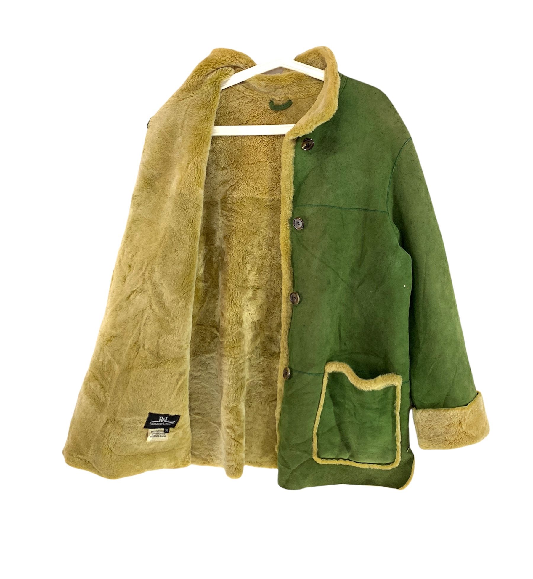 Designer × Genuine Leather Rosenberg Lenhart suede leather real fur shearling coat Size US M / EU 48-50 / 2 - 3 Thumbnail