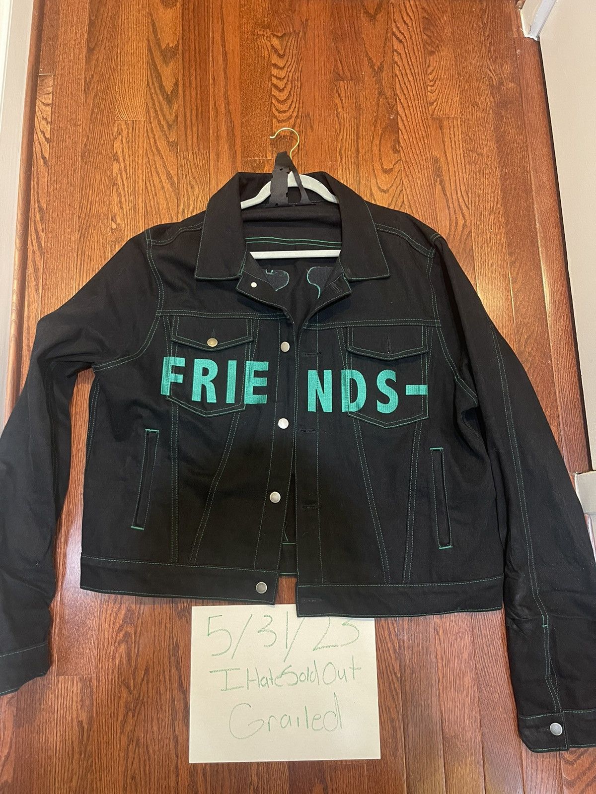 image of Vlone Friends Jacket in Black, Men's (Size 2XL)