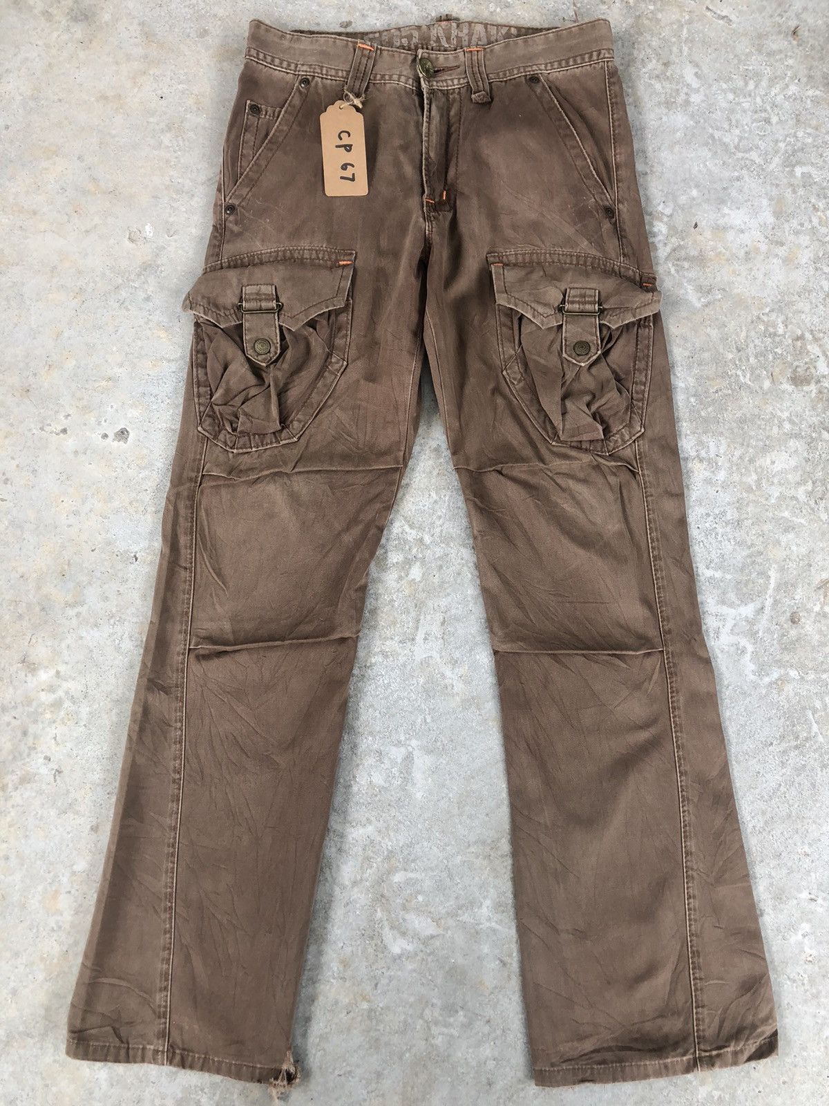 Edwin Edwin 505 Khaki Flare Pants Cargo Pants Multipocket Grailed