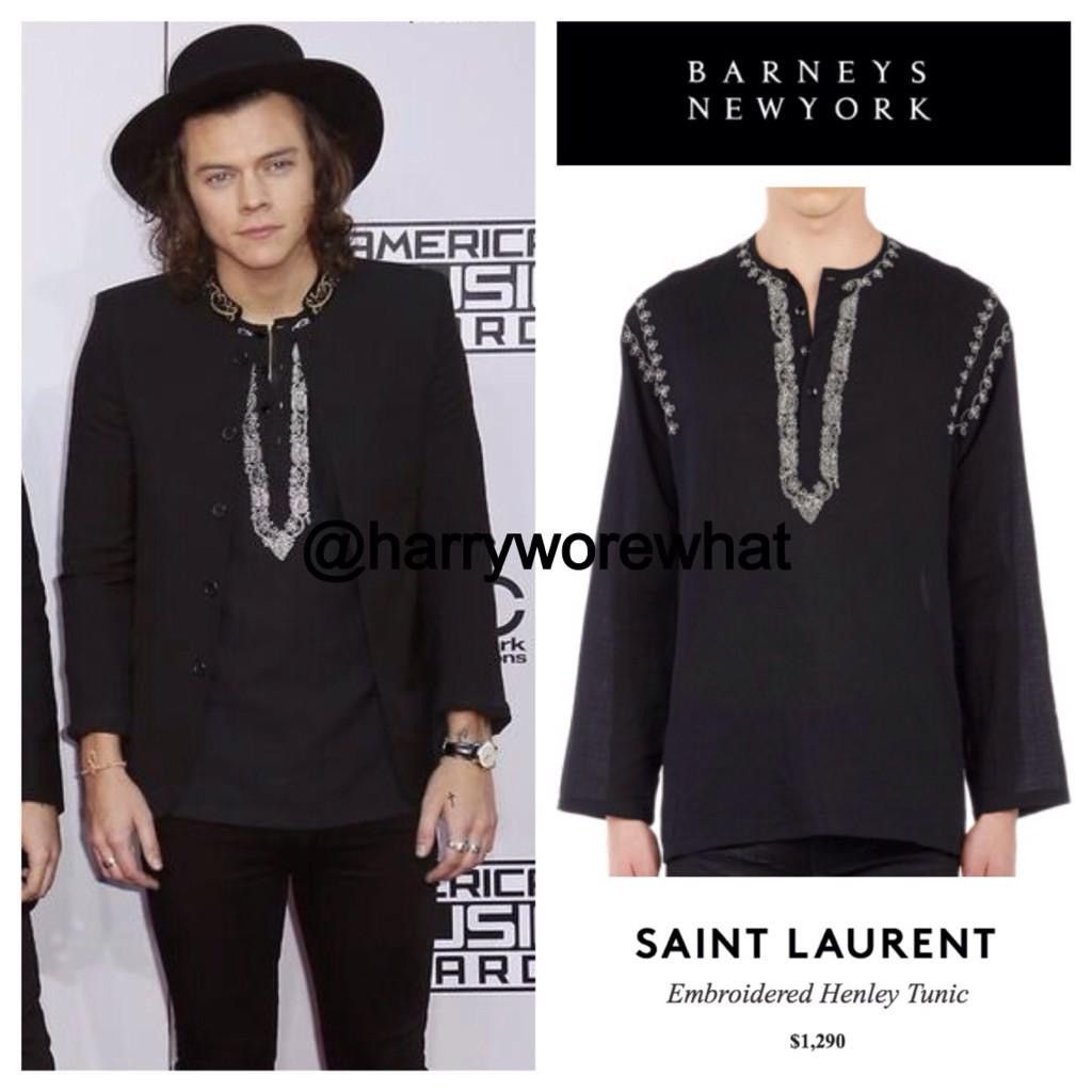 Hedi Slimane × Saint Laurent Paris 15SS Embroidered Henley Tunic sz38 Size US S / EU 44-46 / 1 - 12 Thumbnail