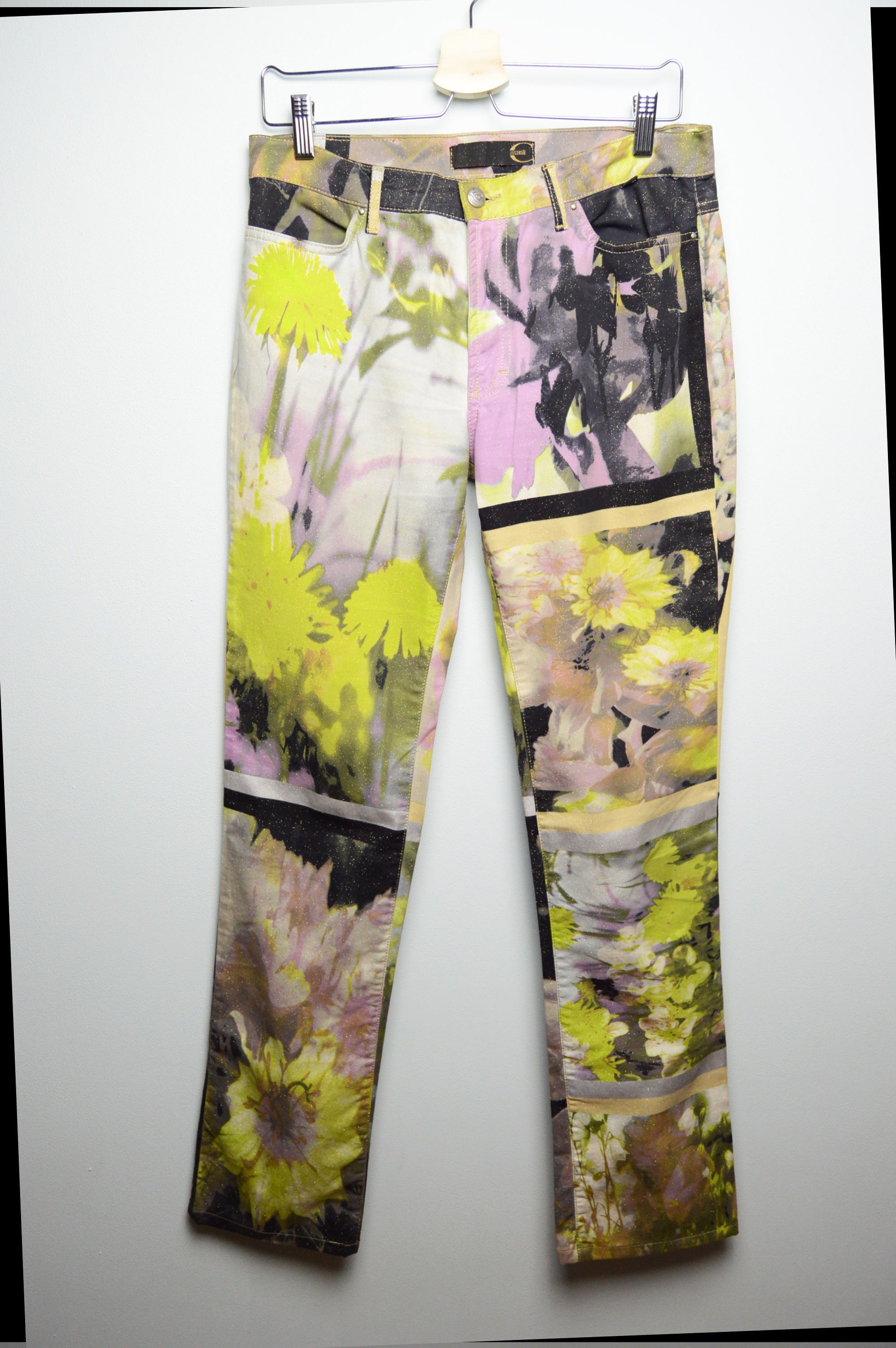 image of Just Cavalli x Vintage Cavalli Full Print Jeans Vintage Pants, Men's (Size 32)