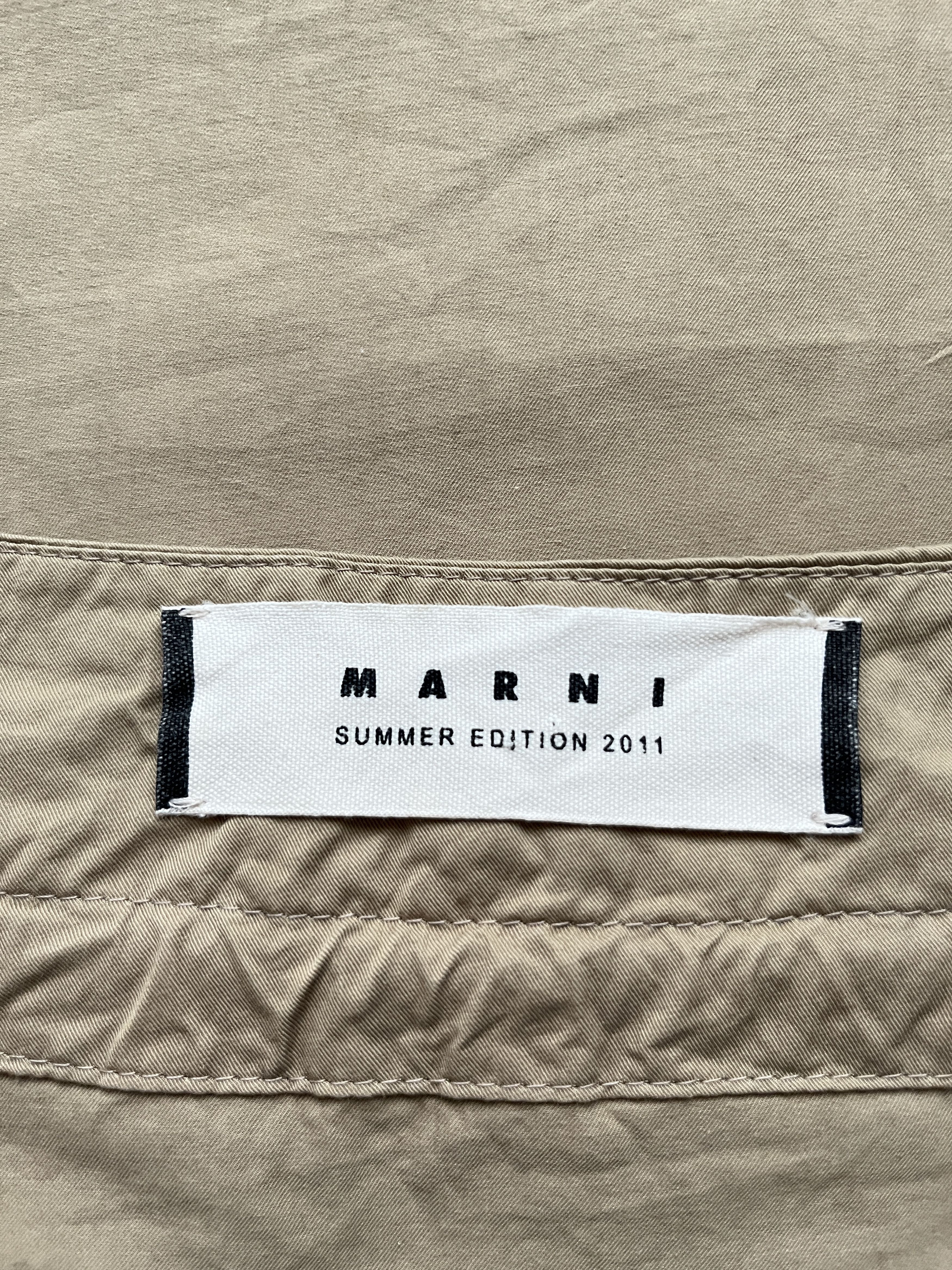 Marni ⚡️QUICK SALE⚡️2011 Marni Dark Beige Short Sleeve Top Blouse Size XS / US 0-2 / IT 36-38 - 3 Thumbnail