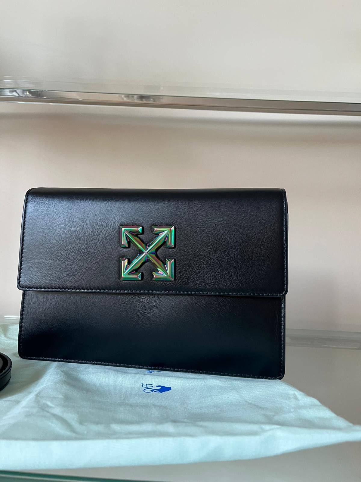 Off-White o1rshd1 Shoulder Bag With Iridescent Arrows in Black Size ONE SIZE - 1 Thumbnail