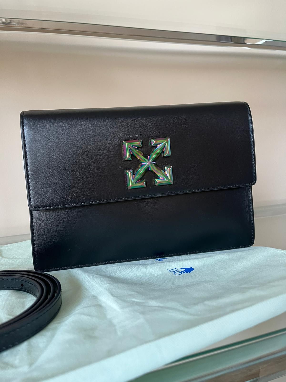 Off-White o1rshd1 Shoulder Bag With Iridescent Arrows in Black Size ONE SIZE - 4 Thumbnail
