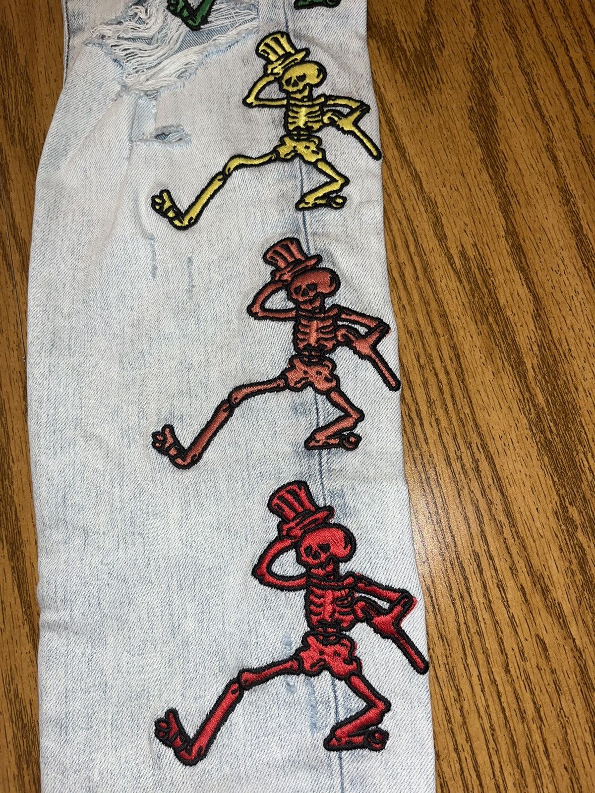 Amiri Amiri Grateful Dead Embroidery Jeans Size US 30 / EU 46 - 10 Thumbnail