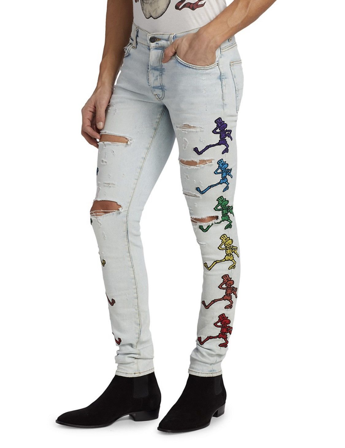 Amiri Amiri Grateful Dead Embroidery Jeans Size US 30 / EU 46 - 1 Thumbnail