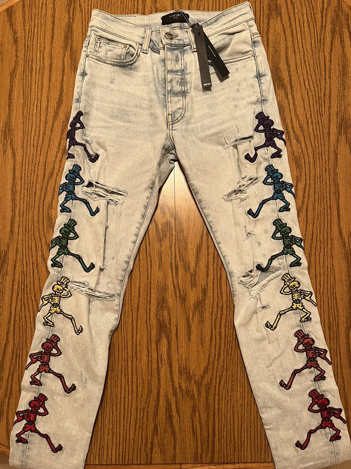 Amiri Amiri Grateful Dead Embroidery Jeans Size US 30 / EU 46 - 3 Thumbnail