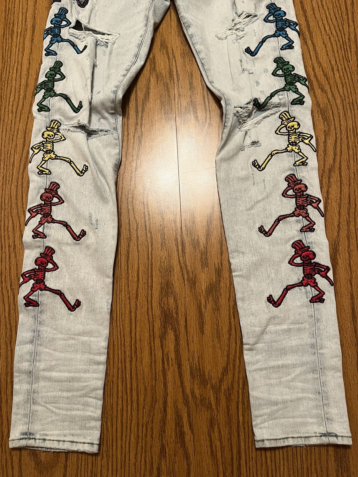 Amiri Amiri Grateful Dead Embroidery Jeans Size US 30 / EU 46 - 4 Thumbnail
