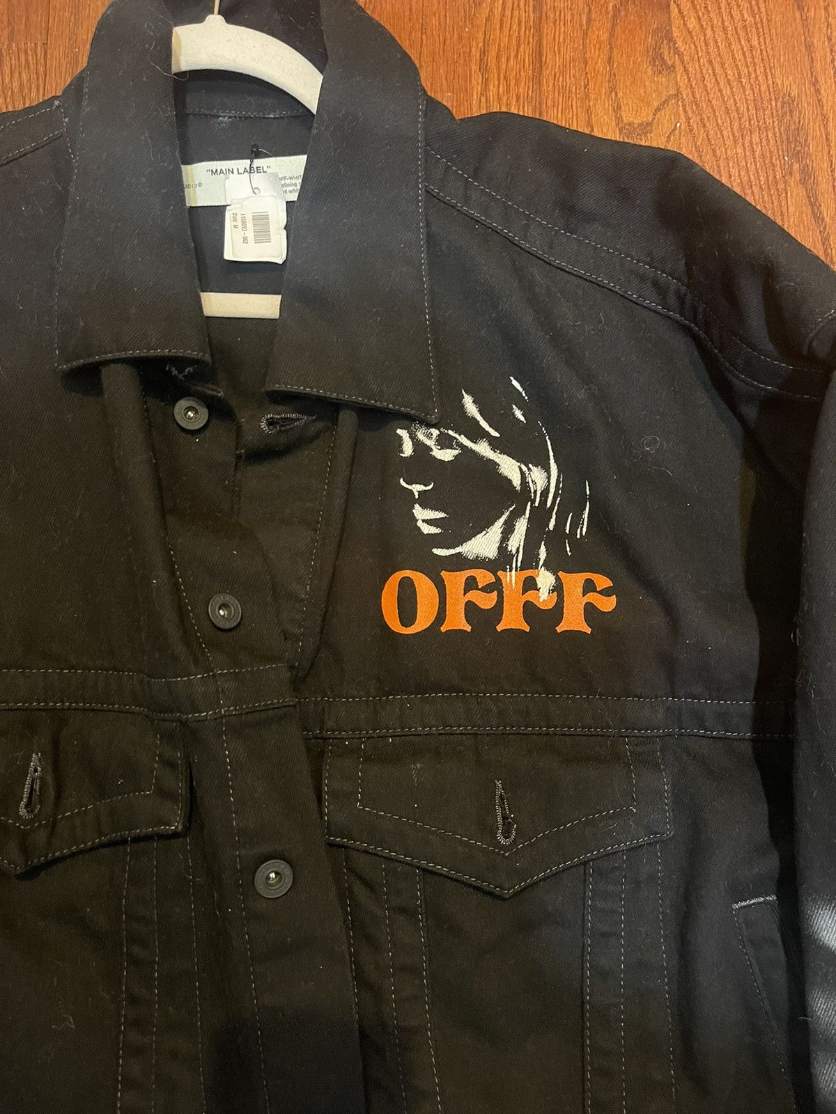 Off-White Off White C/o Virgil Abloh Offf Beige Black Denim Jacket Size US M / EU 48-50 / 2 - 5 Thumbnail