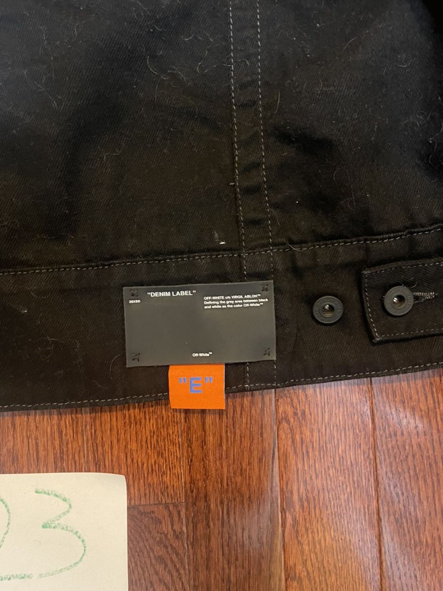 Off-White Off White C/o Virgil Abloh Offf Beige Black Denim Jacket Size US M / EU 48-50 / 2 - 7 Thumbnail