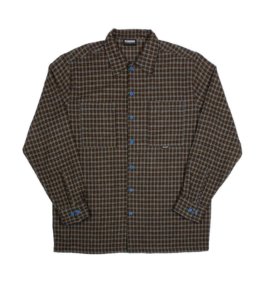 Pleasures Ignition Plaid Shirt (Brown) Size US M / EU 48-50 / 2 - 2 Thumbnail