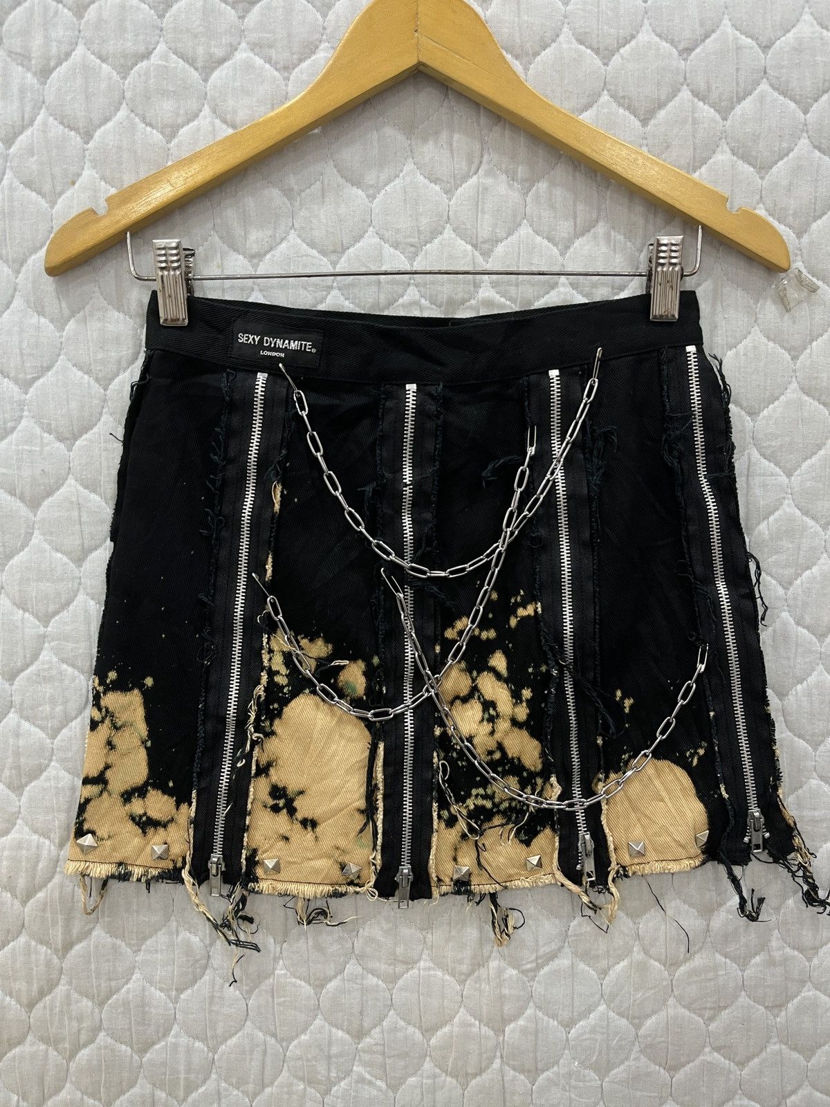 Japanese Brand (Ggg). RARE SEXY DYNAMITE PUNK SKIRT Size 26" / US 2 / IT 38 - 2 Thumbnail