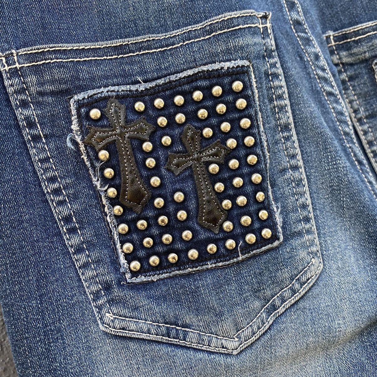 Japanese Brand Vintage Skulls Pasta Denim ERD GRUNGE CHROME Pant Size US 33 - 5 Thumbnail