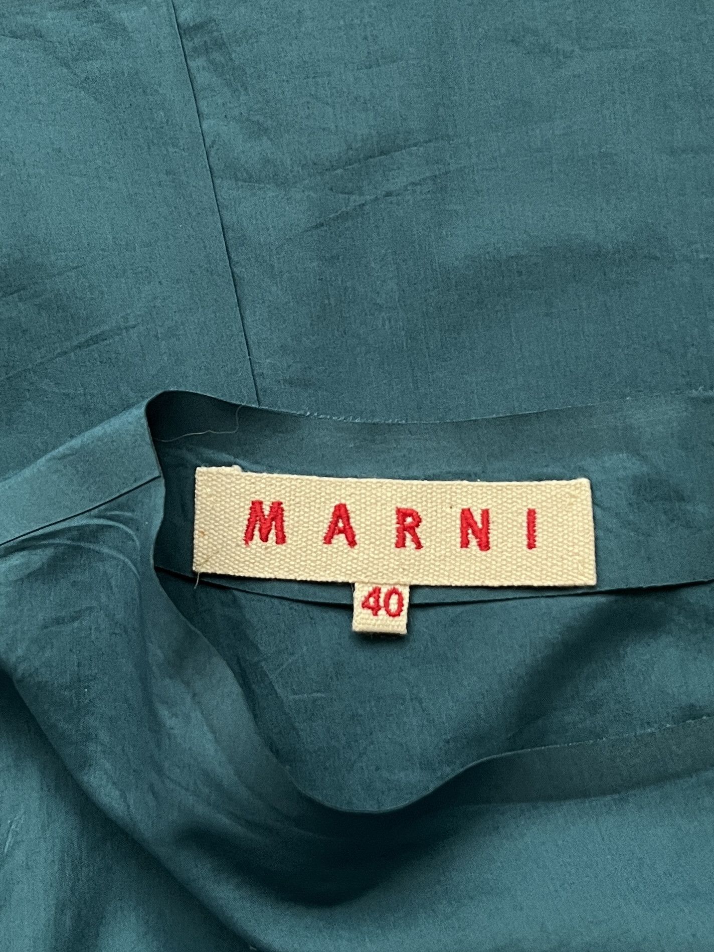 Marni ⚡️QUICK SALE⚡️Marni Teal Fitted 3/4 Sleeve Top Blouse Size S / US 4 / IT 40 - 3 Thumbnail