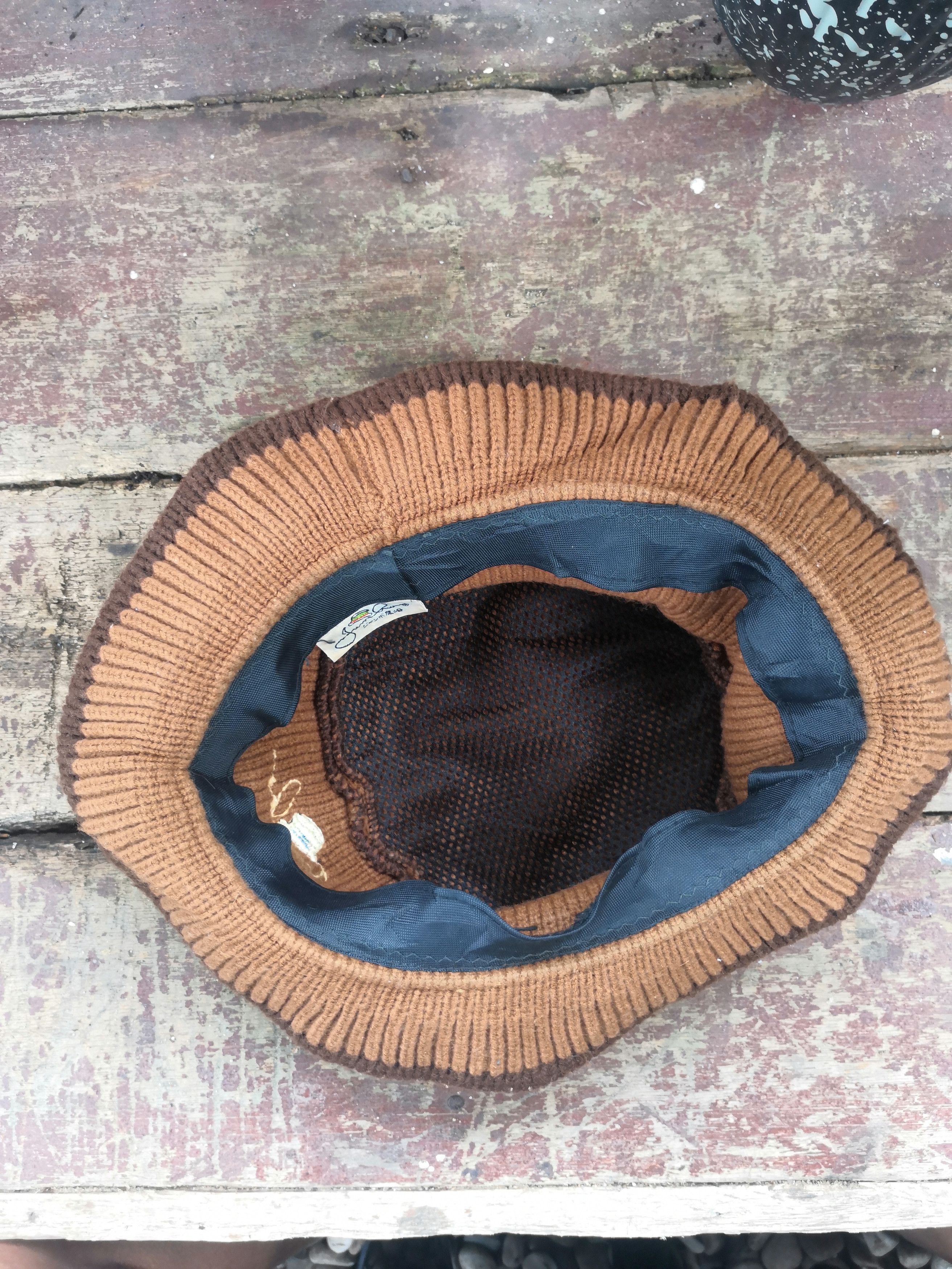 Vintage Signature Brown Wool Bucket Hat Size ONE SIZE - 6 Thumbnail