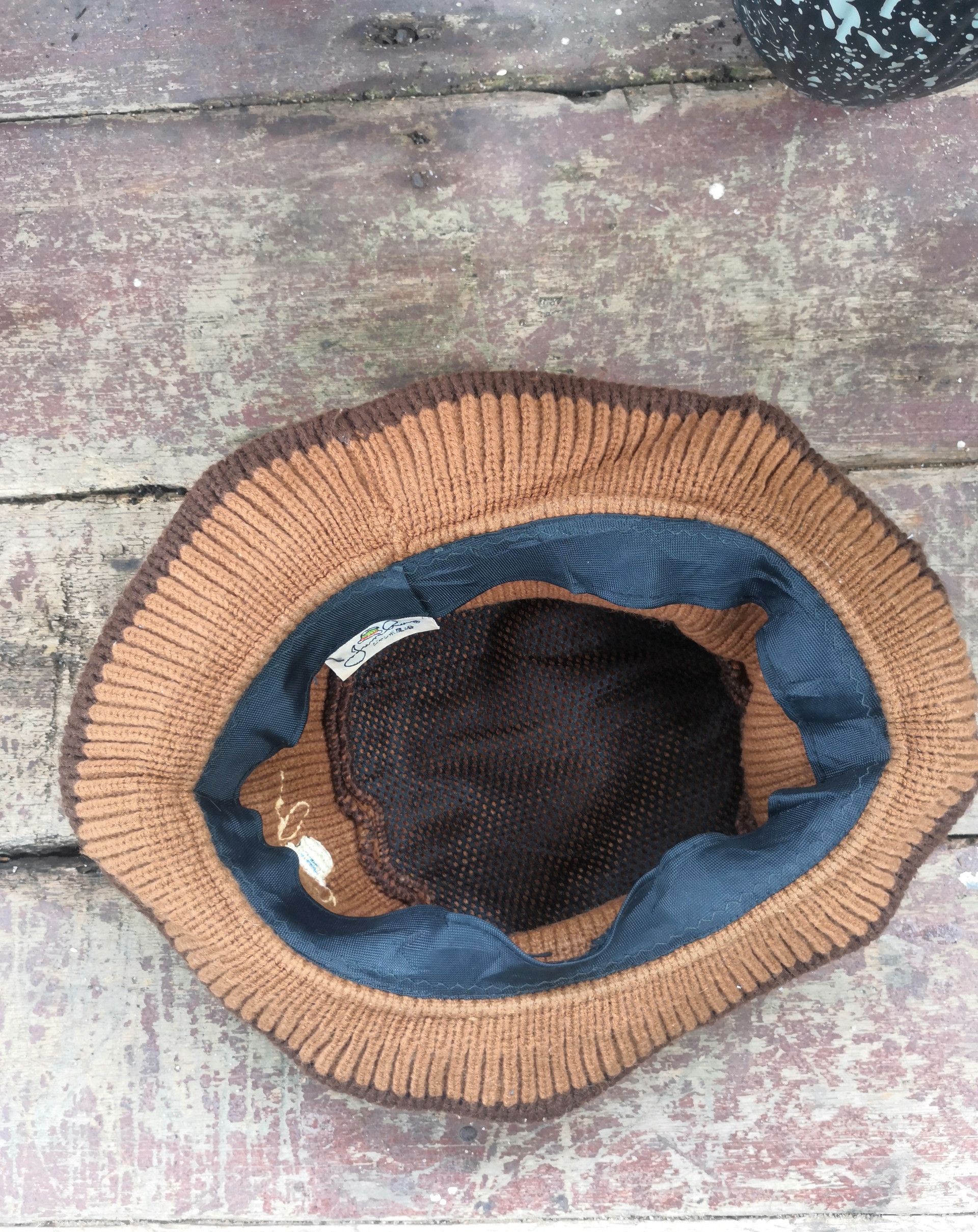 Vintage Signature Brown Wool Bucket Hat Size ONE SIZE - 7 Thumbnail