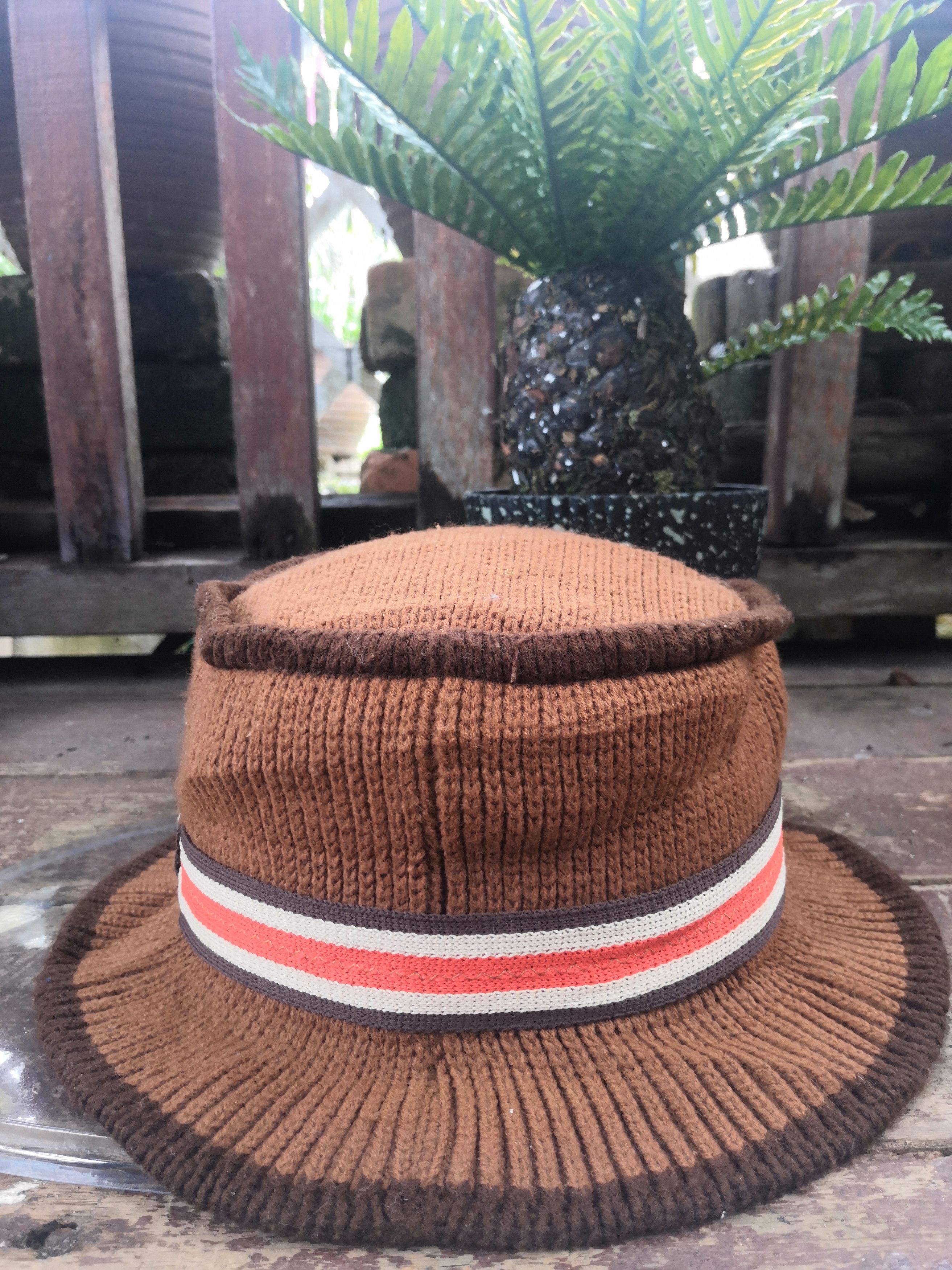 Vintage Signature Brown Wool Bucket Hat Size ONE SIZE - 2 Thumbnail
