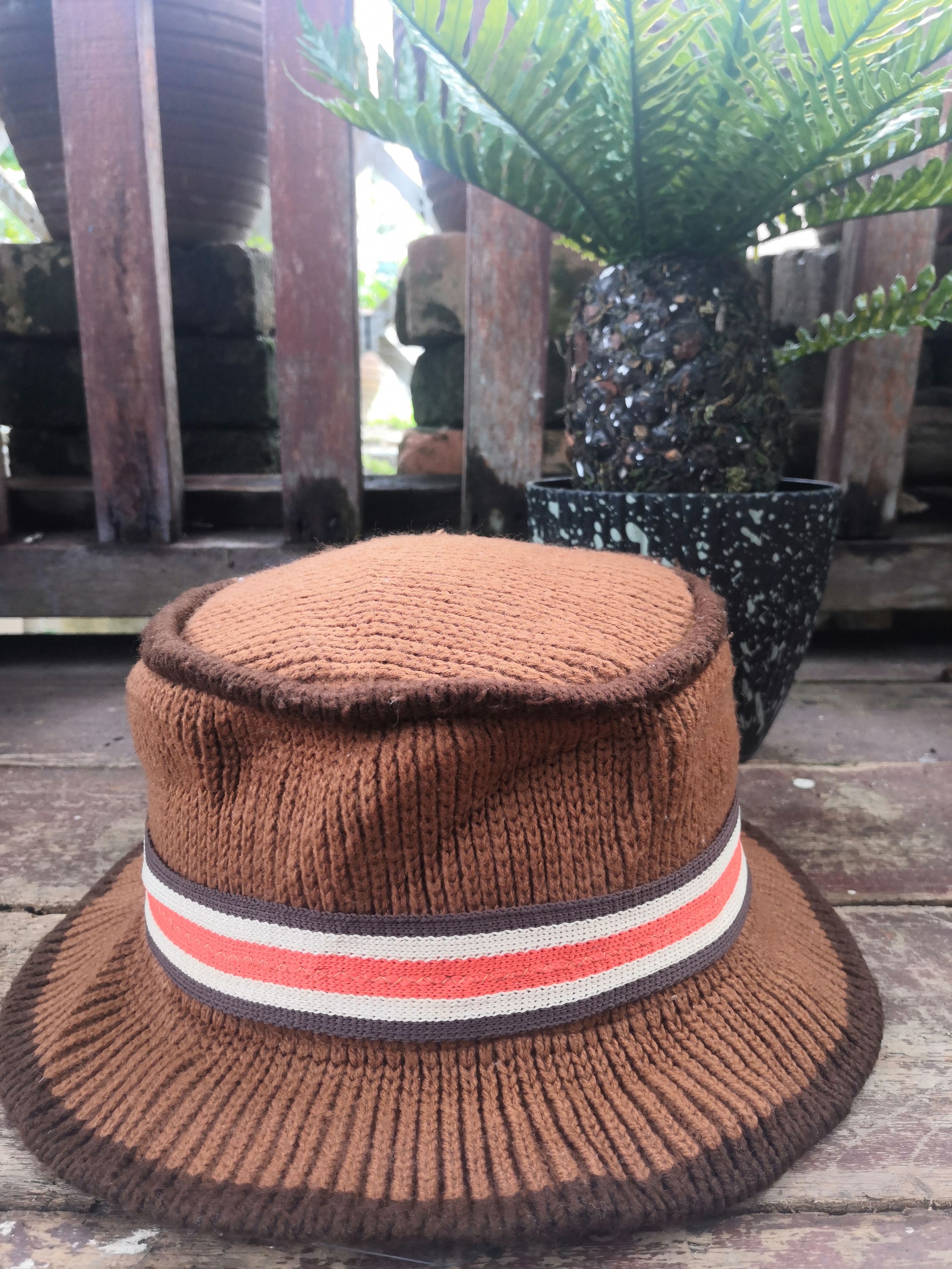 Vintage Signature Brown Wool Bucket Hat Size ONE SIZE - 3 Thumbnail